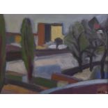 Wolfgang LEBER (1936)"Stadtlandschaft-Prenzlauer Berg"Gemälde Öl/Hartfaser, 30 cm x 40,5 cm,rechts