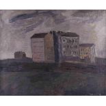 Klaus ROENSPIESS (1935)"Blick über die Berliner Mauer"(1982)Gemälde Öl/Leinwand, 65 cm x 80 cm,