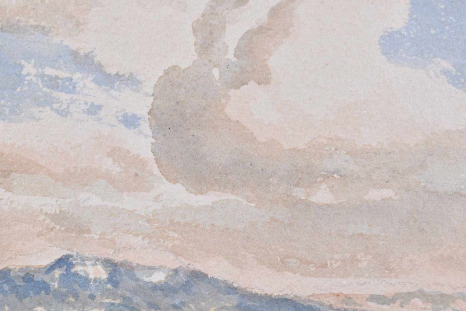 Kreuzer 19. / 20. Jhd, Chiemsee-Maler"Chiemsee mit Fraueninsel"Zeichnung-Aquarell, 19,5 cm x 27,5 - Image 3 of 5