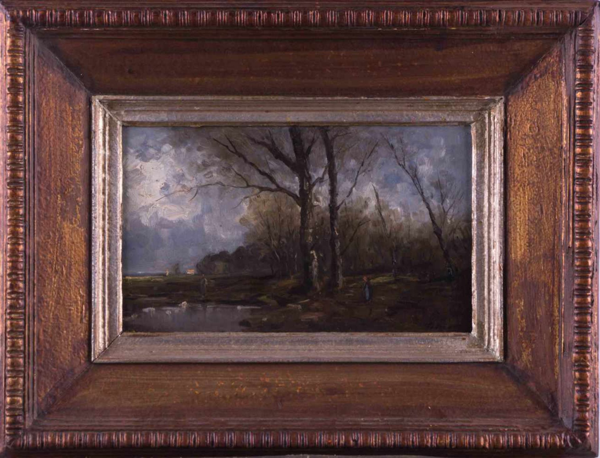 Heinrich NEPPEL (1874-1936)"Voralpenlandschaft"Gemälde Öl/Holz, 15,5 cm x 27,3 cm,rechts unten - Image 2 of 8