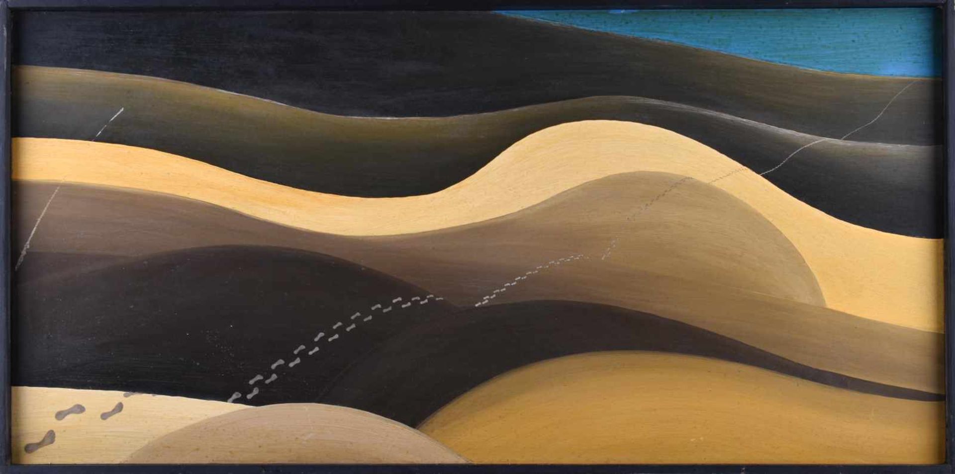 Eberhard FAUST 20.Jhd."Sahara"Gemälde Öl-Acryl auf Sperrholz, 50 cm x 100 cm,verso bezeichnet und - Bild 2 aus 7