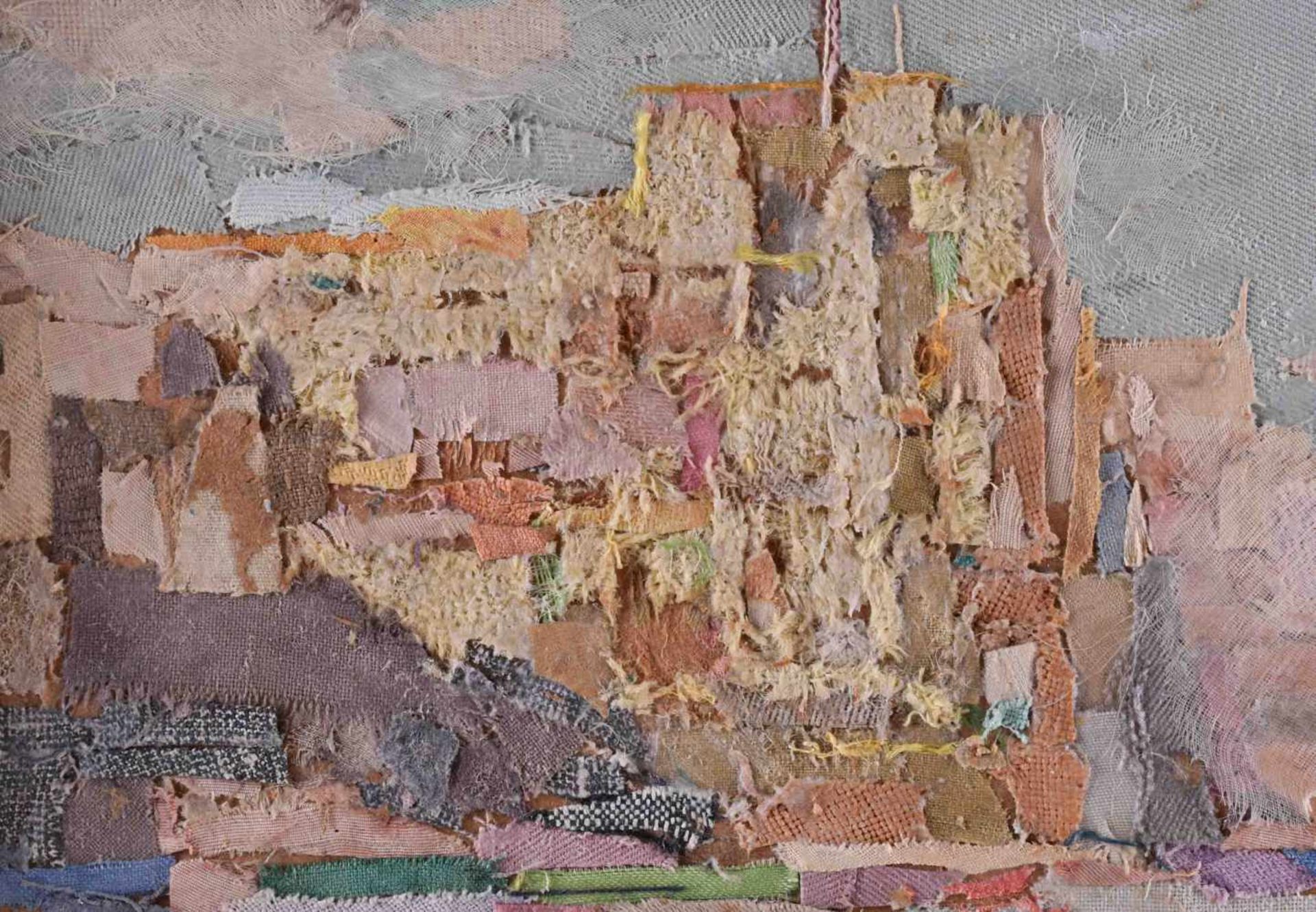 Vincenzo FUNICIELLO (1905-c.1955)"Ischia"Collage mit Stoff auf Hartfaser, 26,5 cm x 41,5 cm,rechts - Bild 4 aus 7