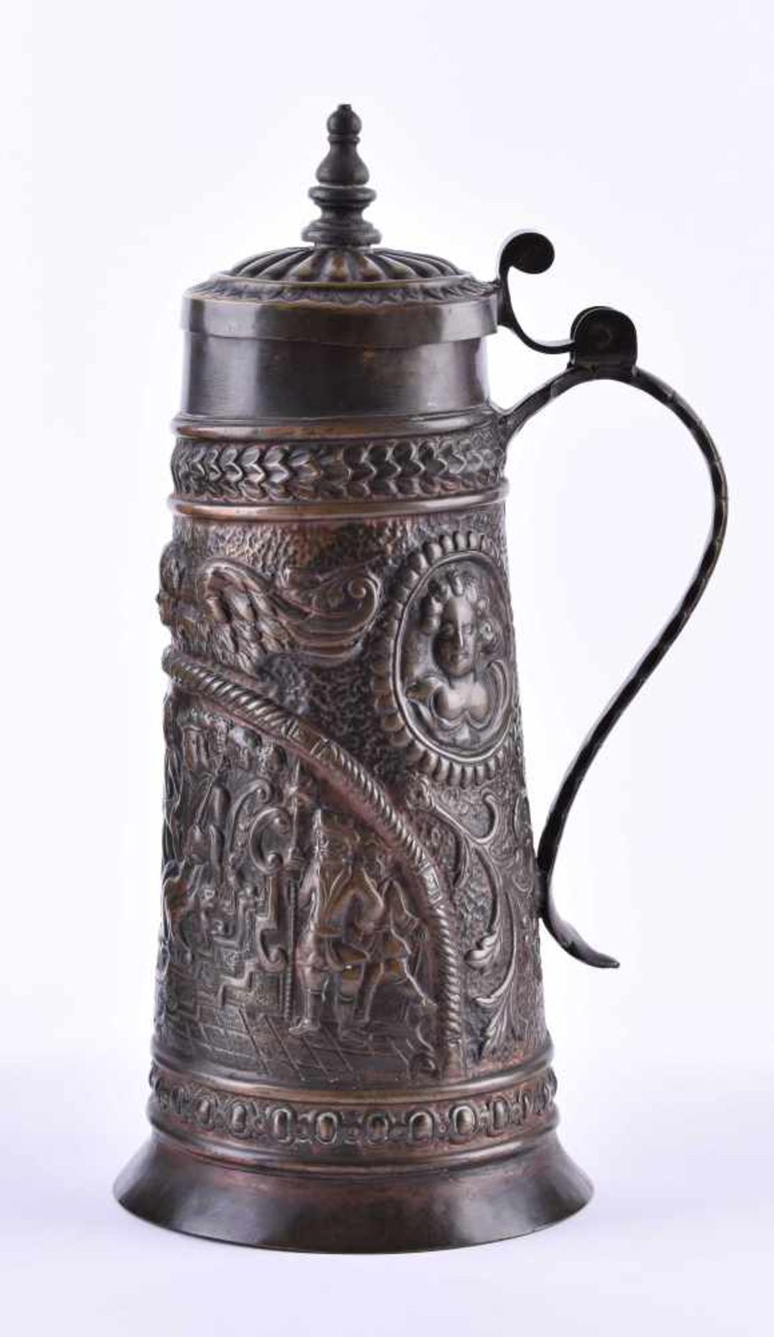 Barock-Henkelkrug um 1740Bronze, H: 29,5 cmBaroque handle jug around 1740bronze, height: 29.5 cm