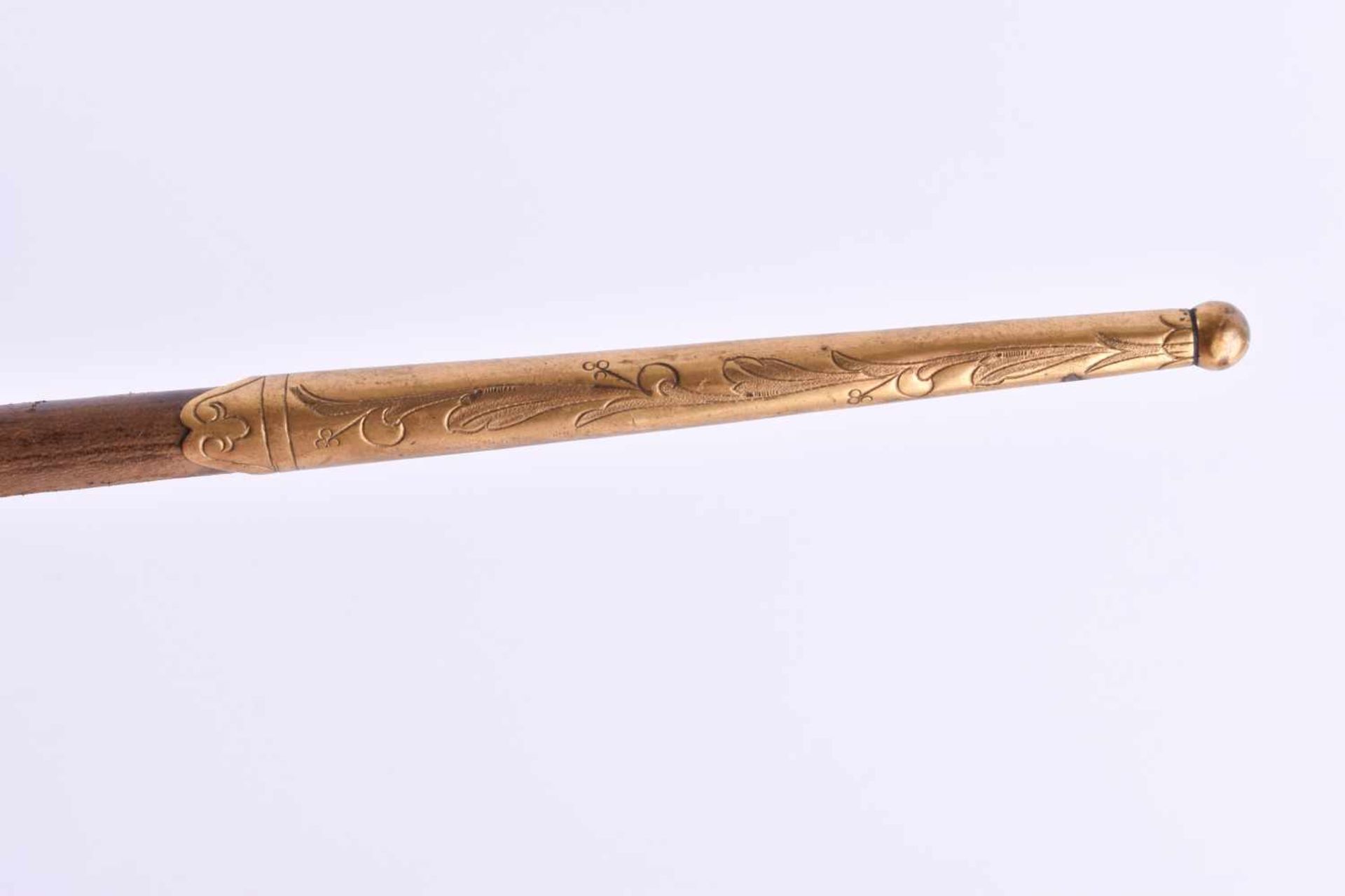 Degen, Ritter des GregoriusordenGriff mit Perlmutt, Klingenlänge 72,3 cm, Gesamtlänge ca. 86 cm, - Bild 6 aus 6