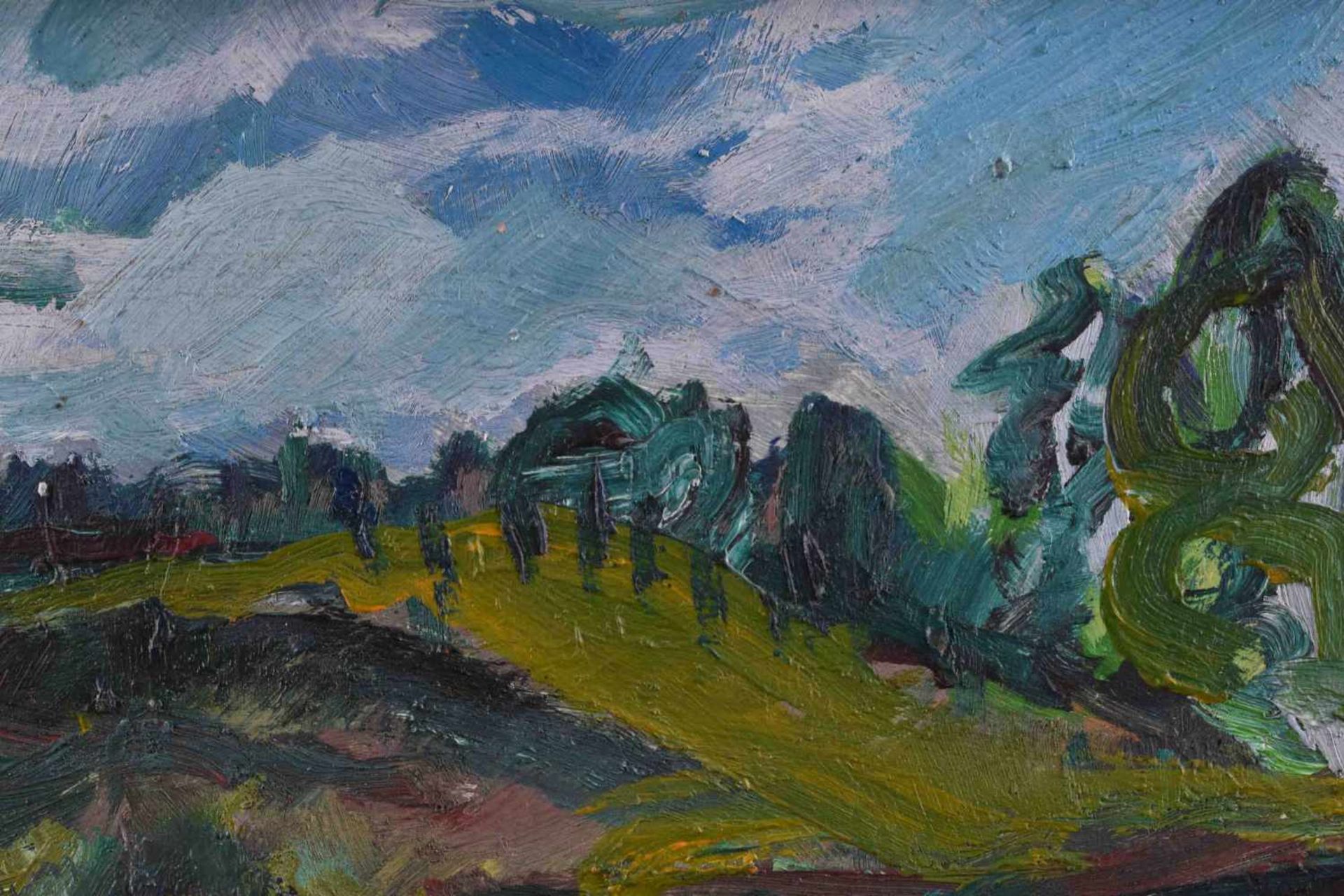 Ingrid GOLTZSCHE-SCHWARZ (1936-1992)"Masurische Pferde"Gemälde Öl/Hartfaser, 24,5 cm x 30,5 cm,verso - Bild 4 aus 6