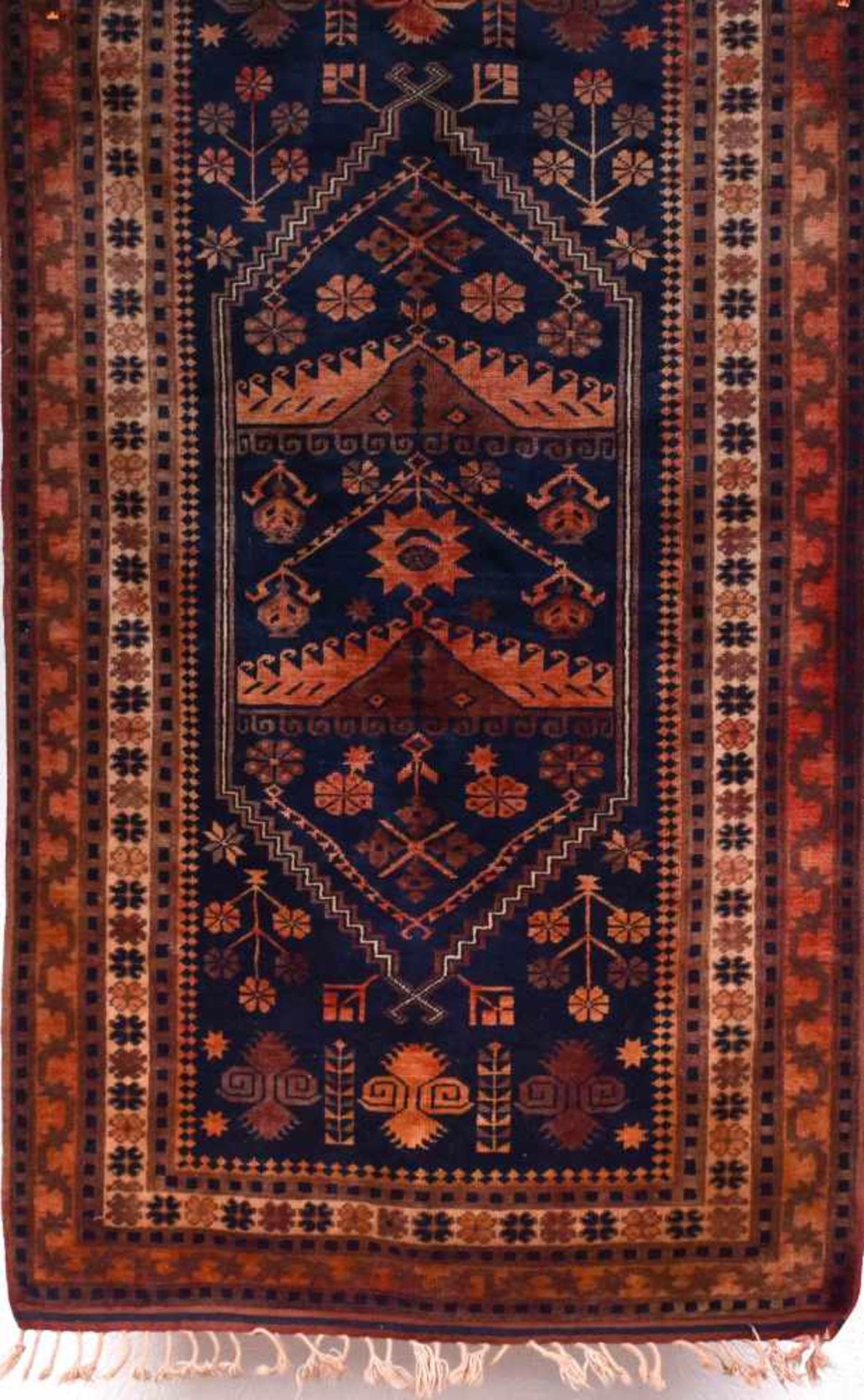 alter Orient Teppichhandgeknüpft, 204 cm x 112 cmold oriental carpethand knotted, 204 cm x 112 cm