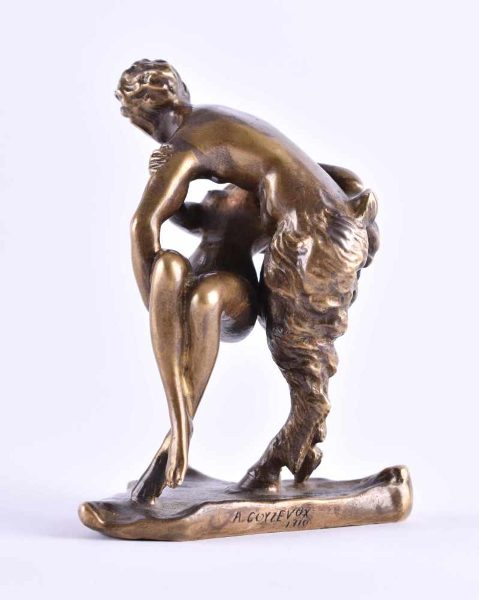 Künstler des 19. Jhd."Ohne Titel"Skulptur- Bronze, H: 9 cm,seitlich in der Plinthe ungedeutet - Bild 2 aus 4