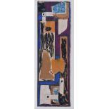 Albert WIGAND (1890-1978)"Ohne Titel"Collage-Mischtechnik, 16 cm x 5 cm,verso signiert und datiert