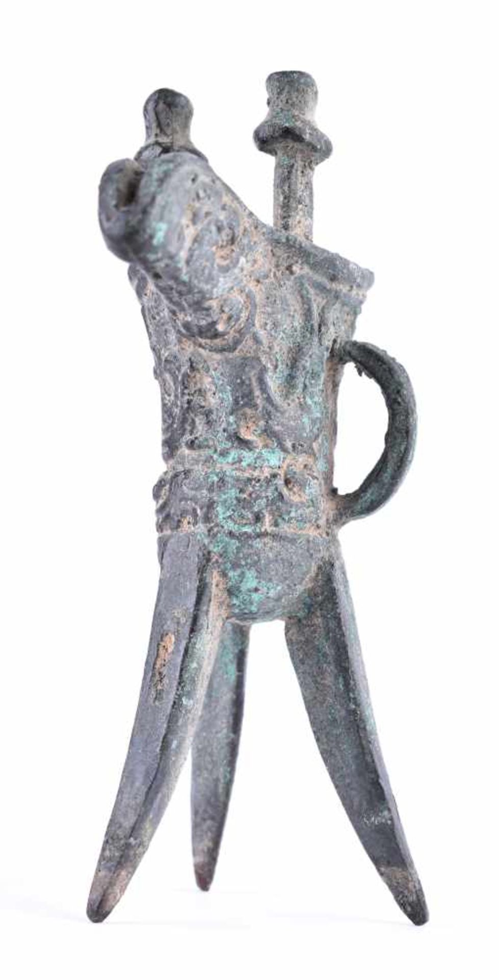 Jue China Qing DynastieBronze, H: 12,8 cmJue China Qing Dynastybronze, height: 12,8 cm - Bild 3 aus 4