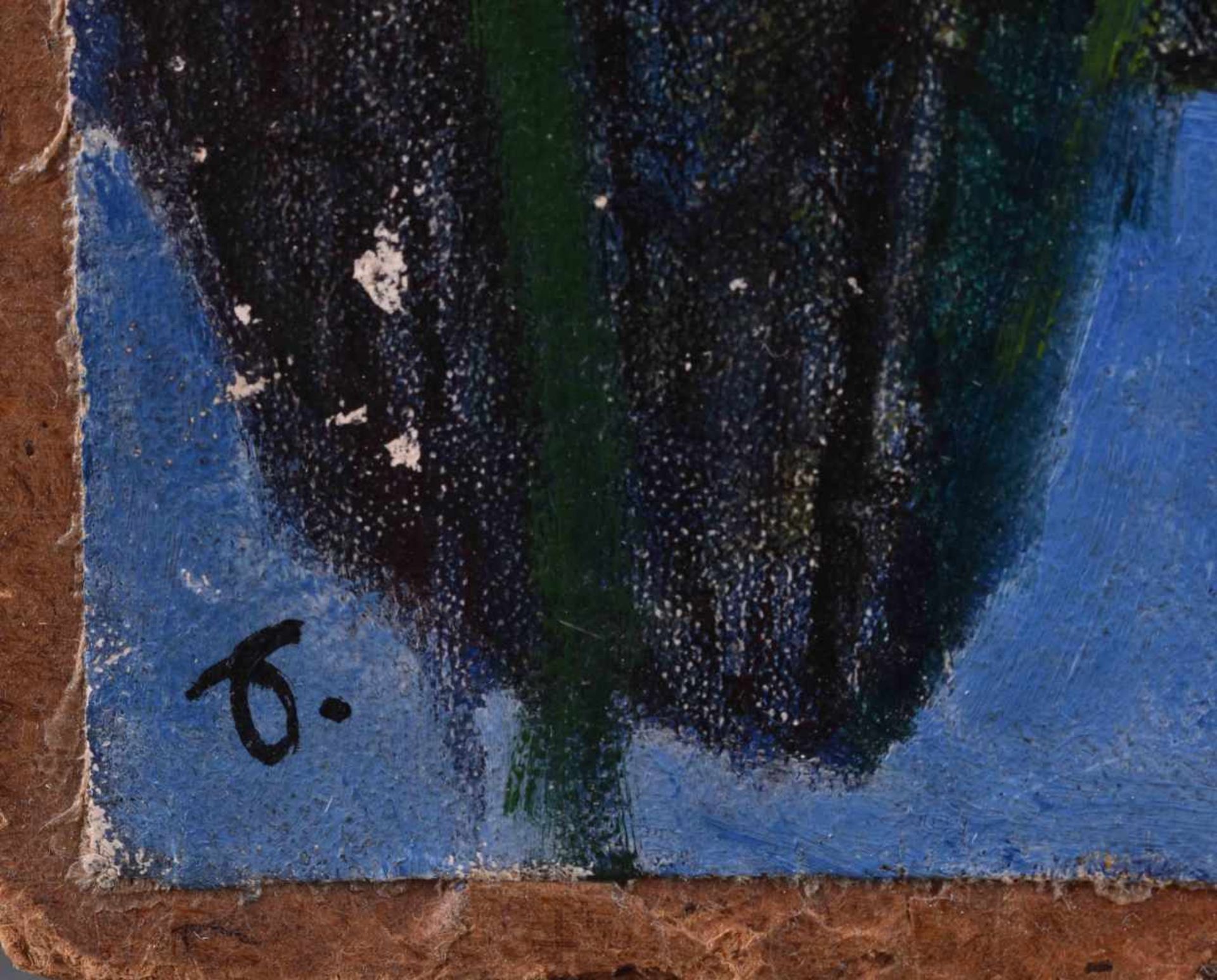 Robert Wolfgang SCHNELL (1916-1986)"vier Fische"Gemälde Öl/Leinwand-Hartfaser, 24 cm x 32 cm,links - Bild 3 aus 4