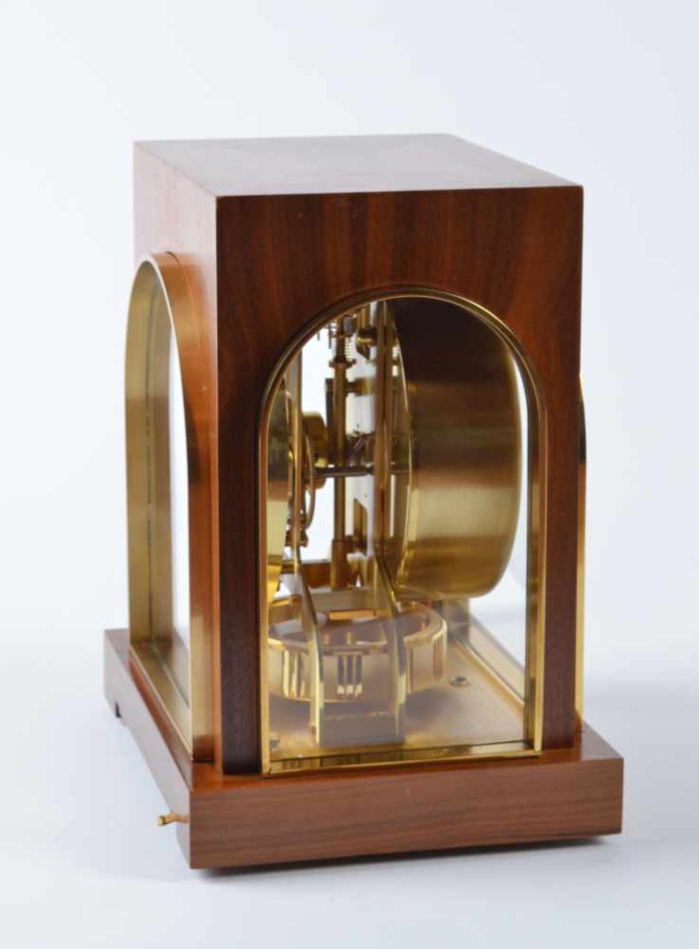 seltene Cosmos Clock-Jaeger le Coultre AtmosRundum verglastes Holzgehäuse, Frontscheibe - Bild 4 aus 6