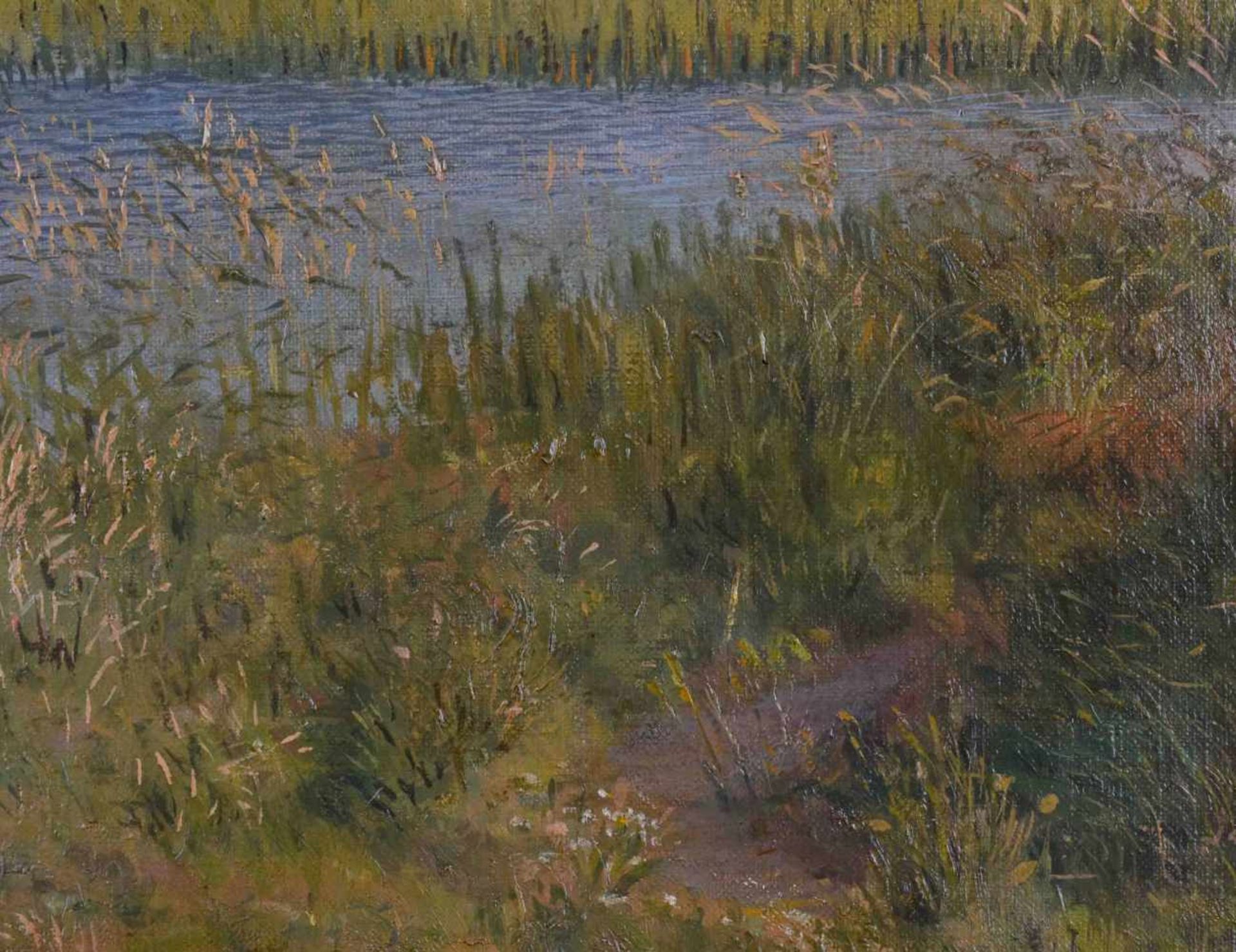Svend KIRK (XX)"Ribe im July"Gemälde Öl/Leinwand 62 cm x 80,5 cm,links unten signiert und datiert - Bild 4 aus 7