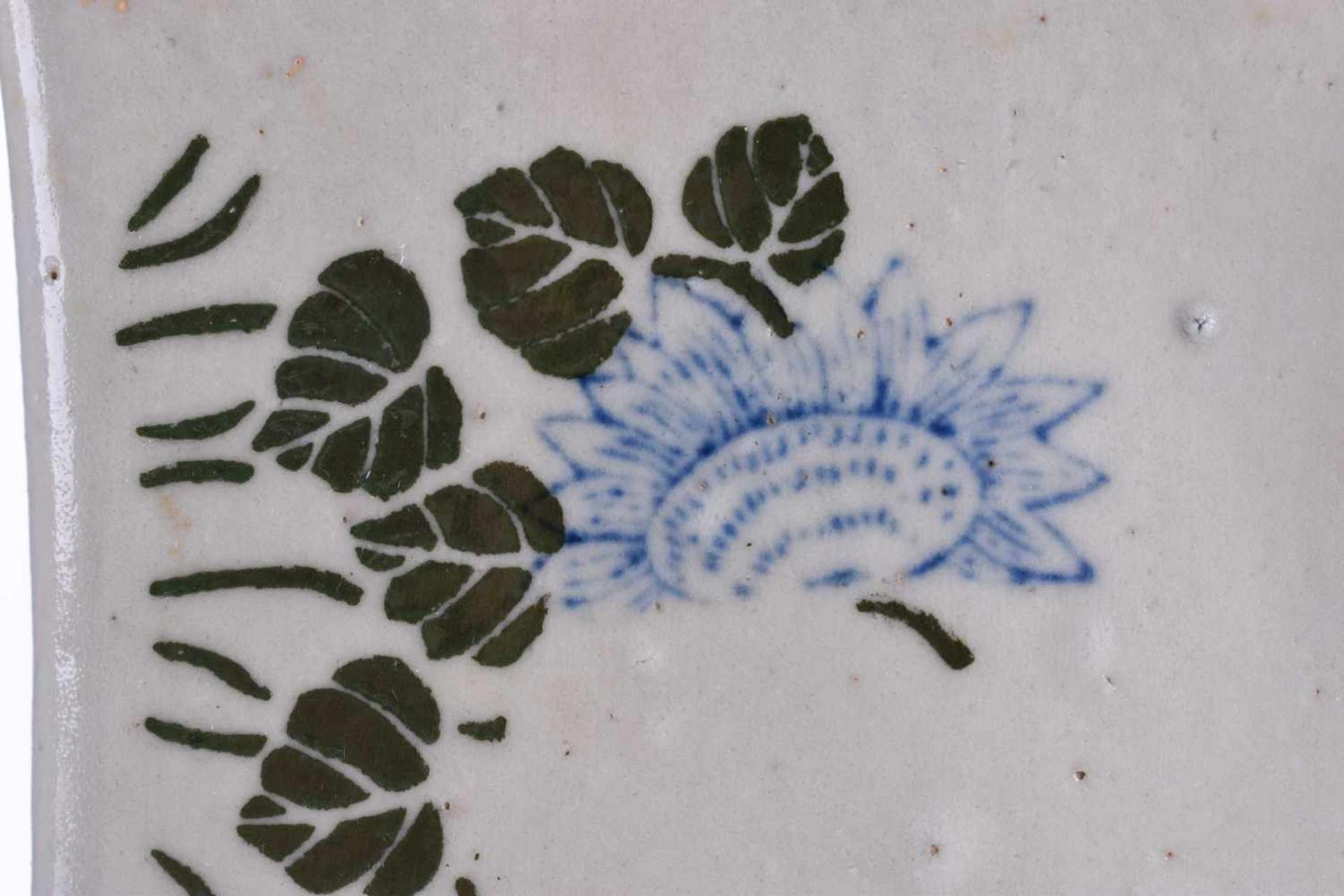 Nackenstütze China Qing Periodemit blau-weiß Malerei, 16,8 cm x 11,5 cm x 8 cmNeck rest China Qing - Image 4 of 6
