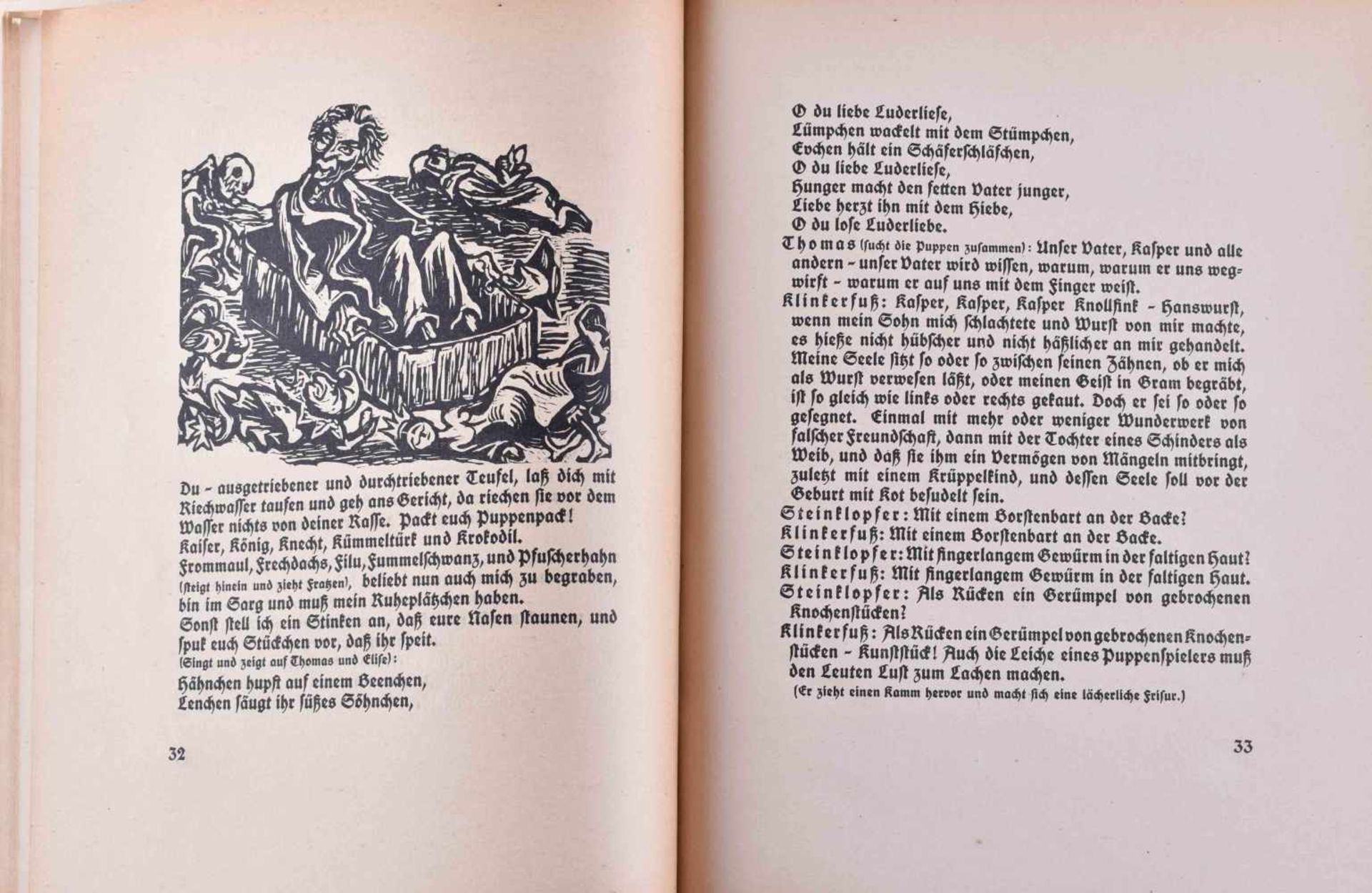 Ernst BARLACH (1870-1938)"Buch-der Findling" (1922)Inhalt 21 Holzschnitte + Titelblatt, - Bild 2 aus 2