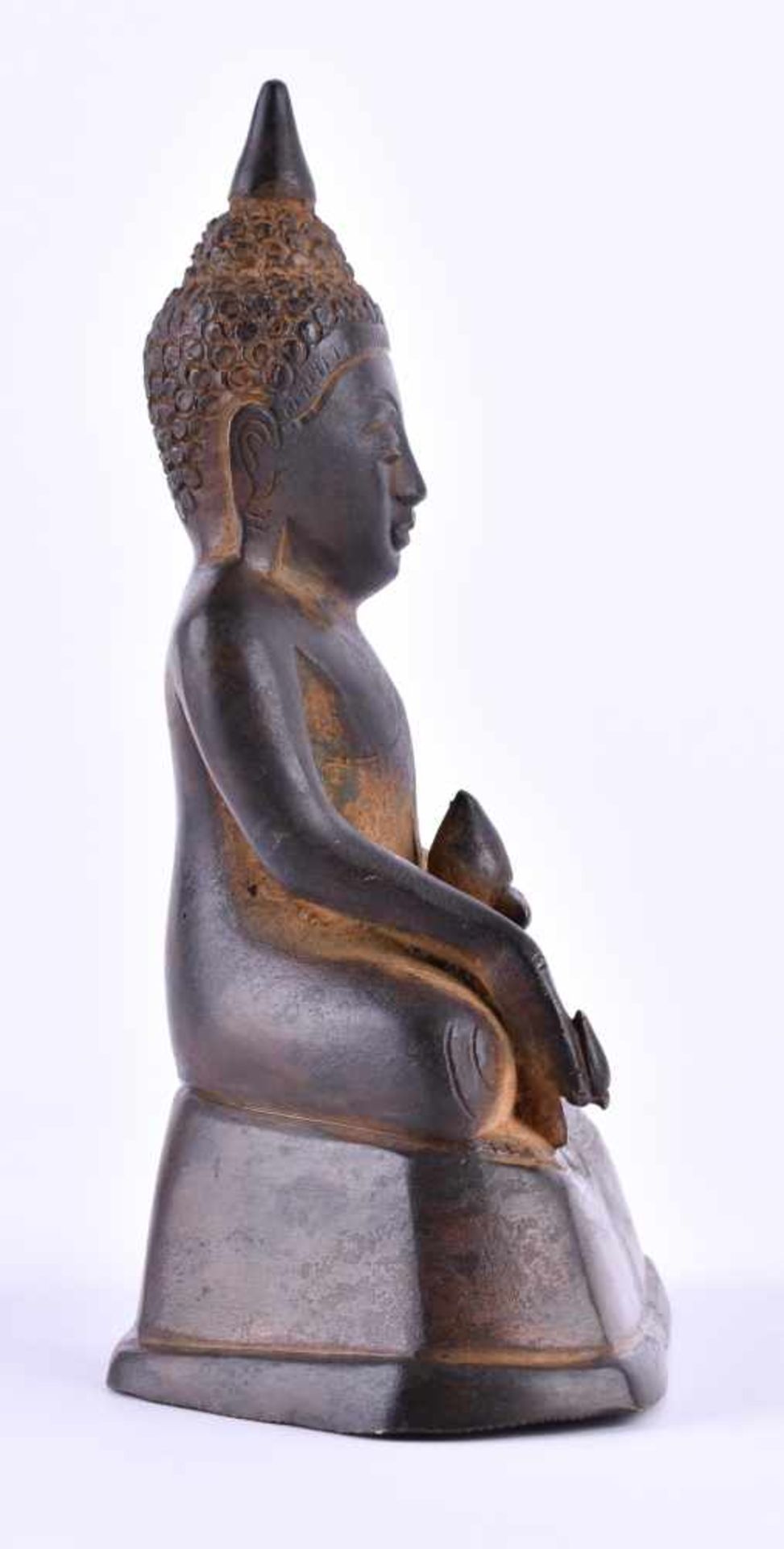 Medizin Buddha Burma wohl 18./19. Jhd.Bronze, H: 15,7 cmMedicine Buddha Burma probably 18th/19th - Bild 2 aus 4