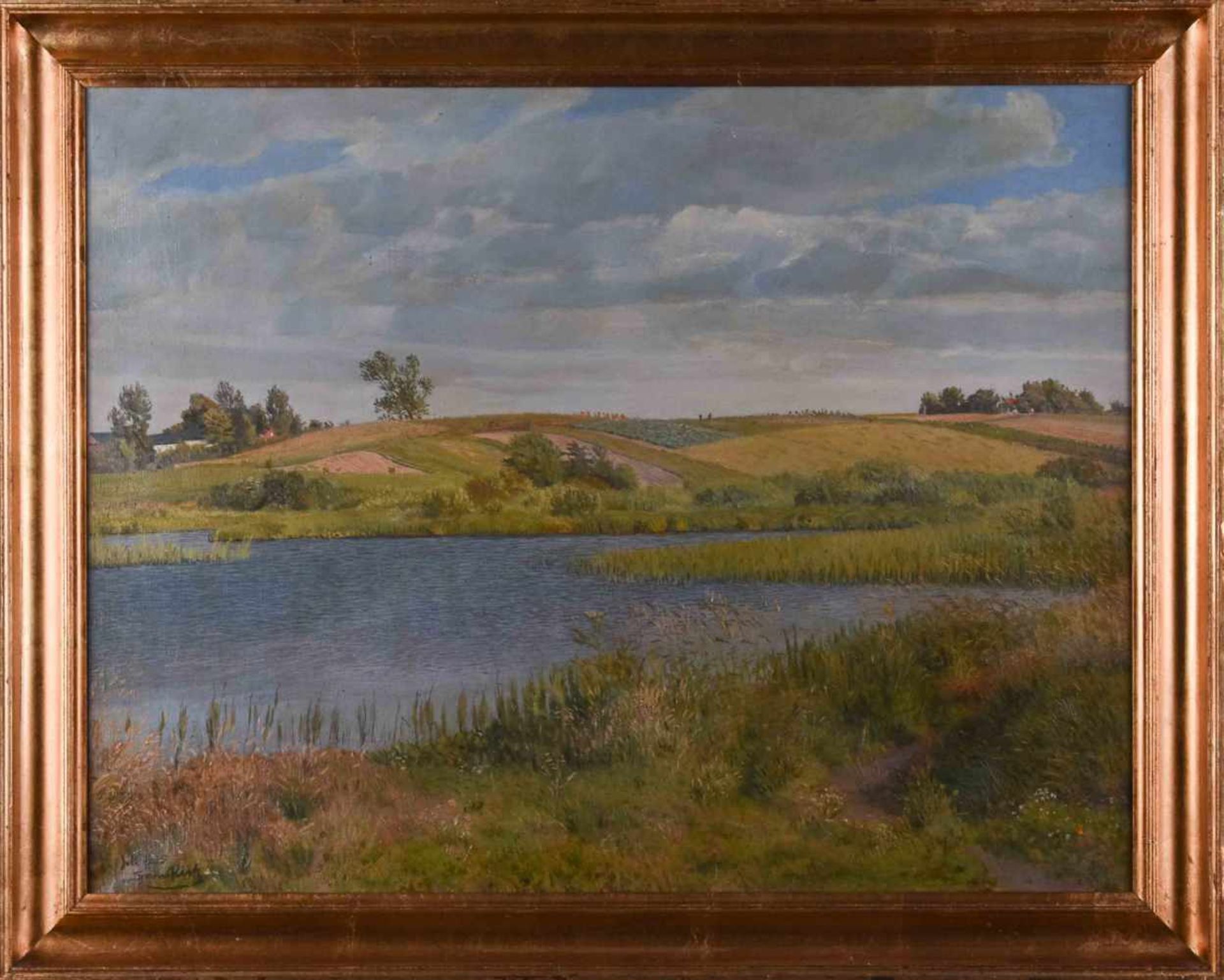 Svend KIRK (XX)"Ribe im July"Gemälde Öl/Leinwand 62 cm x 80,5 cm,links unten signiert und datiert - Bild 2 aus 7