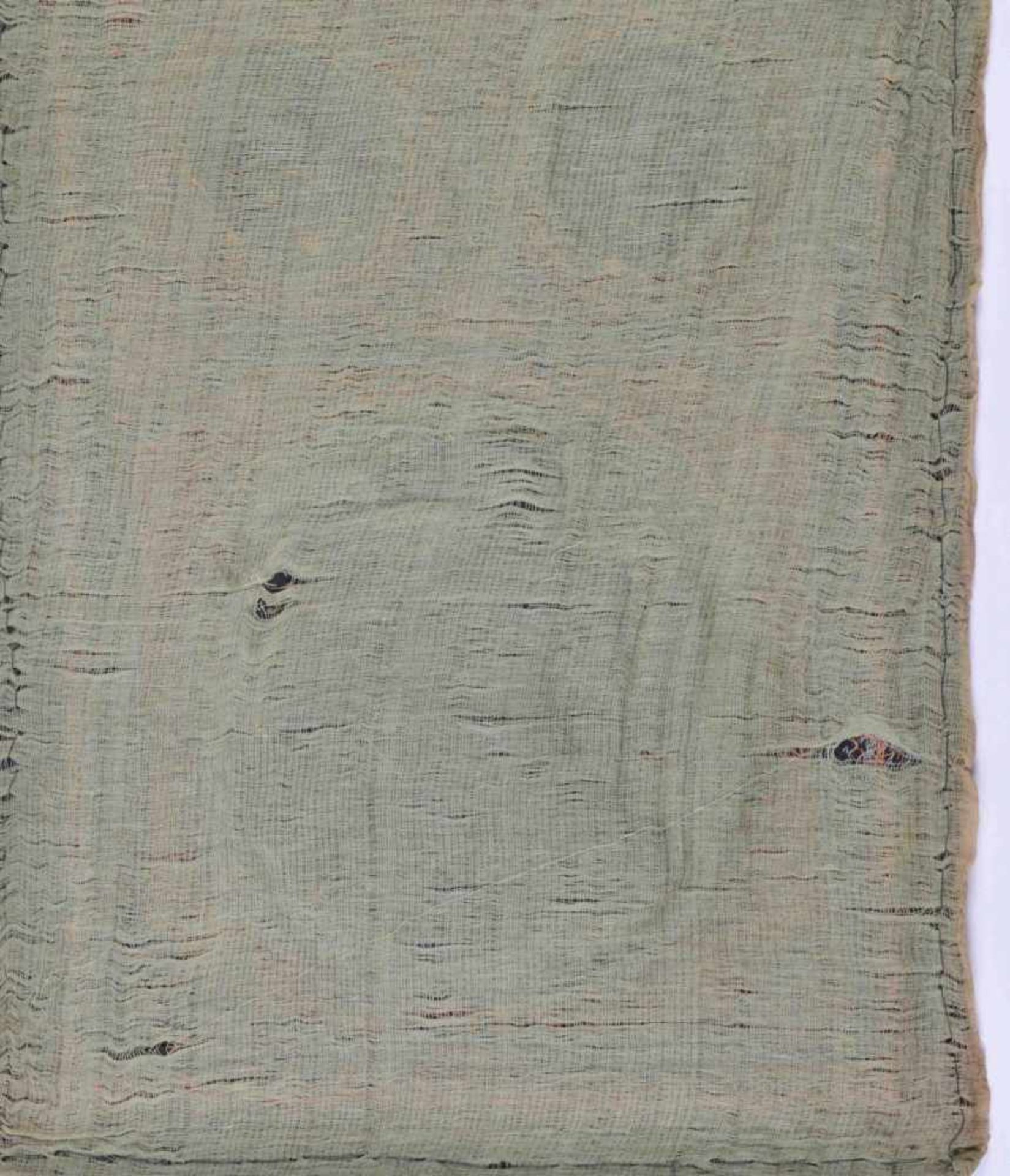 Asiatischer Wandteppich 19. Jhd.Handarbeit, mit Pailletten und Steinen besetzt, 74 cm x 57 cmAsian - Bild 5 aus 5