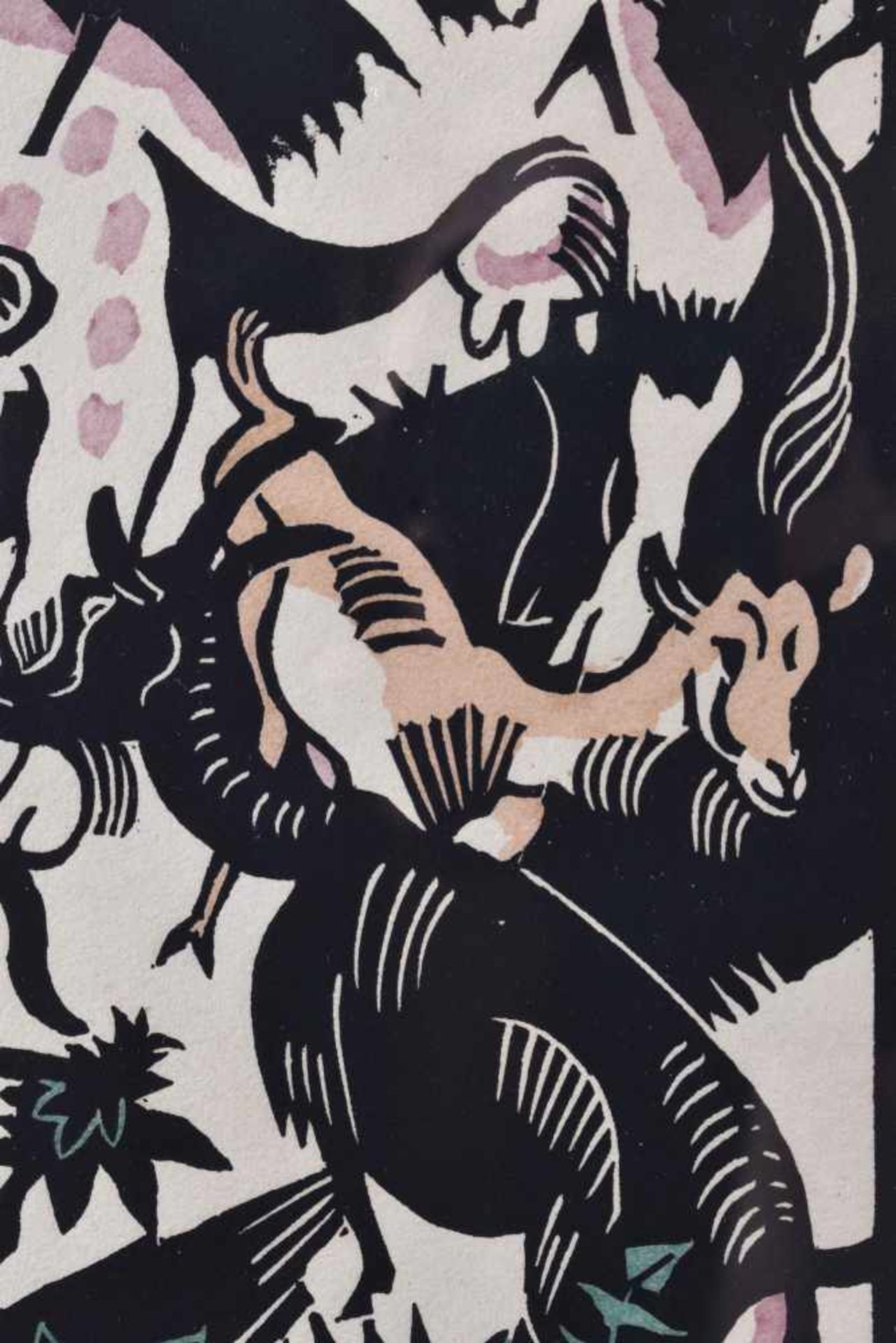 Richard SEEWALD (1889-1976)"der Hirte"Grafik-colorierter Holzschnitt, Sichtmaß 26 cm x 19,5 - Bild 3 aus 3