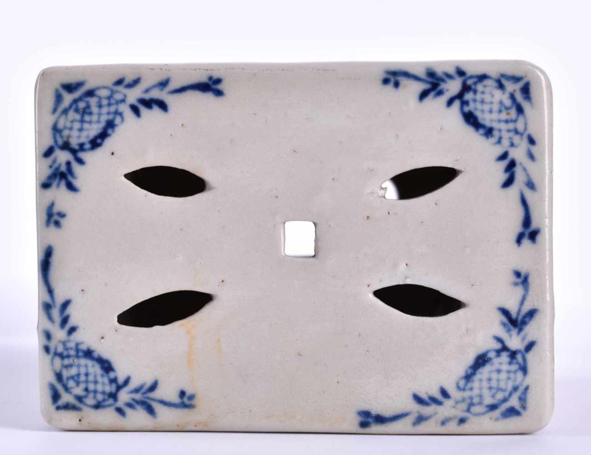 Nackenstütze China Qing Periodemit blau-weiß Malerei, 16,8 cm x 11,5 cm x 8 cmNeck rest China Qing - Image 6 of 6