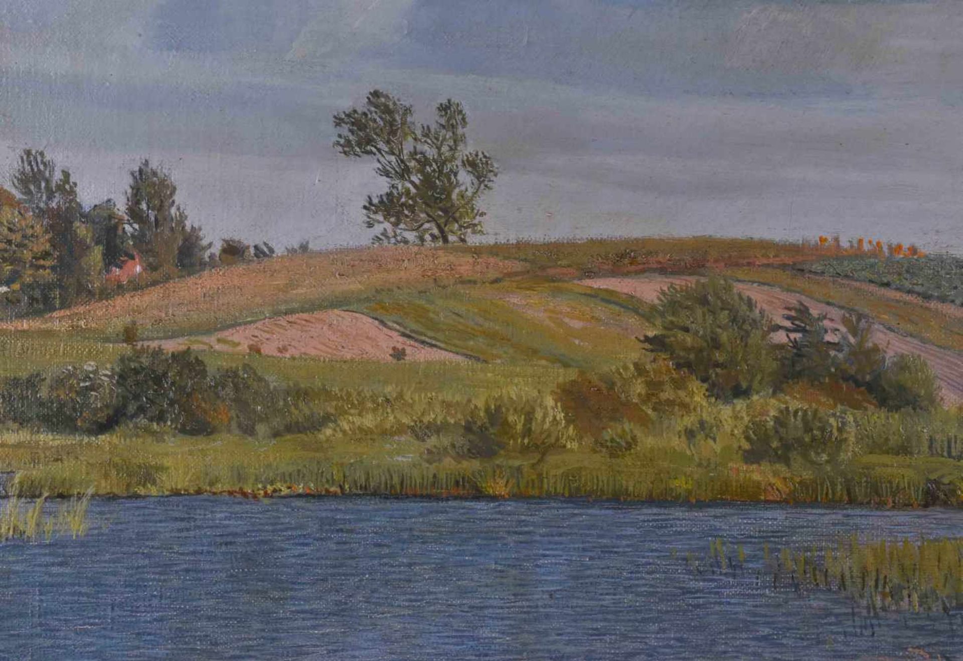 Svend KIRK (XX)"Ribe im July"Gemälde Öl/Leinwand 62 cm x 80,5 cm,links unten signiert und datiert - Bild 3 aus 7