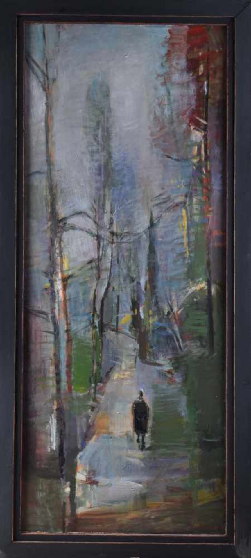 Jost HEYDER (1954)"Herbst in Blau"Gemälde Öl/Hartfaser, 135 cm x 55 cm, mit original Künstlerrahmen, - Bild 2 aus 7