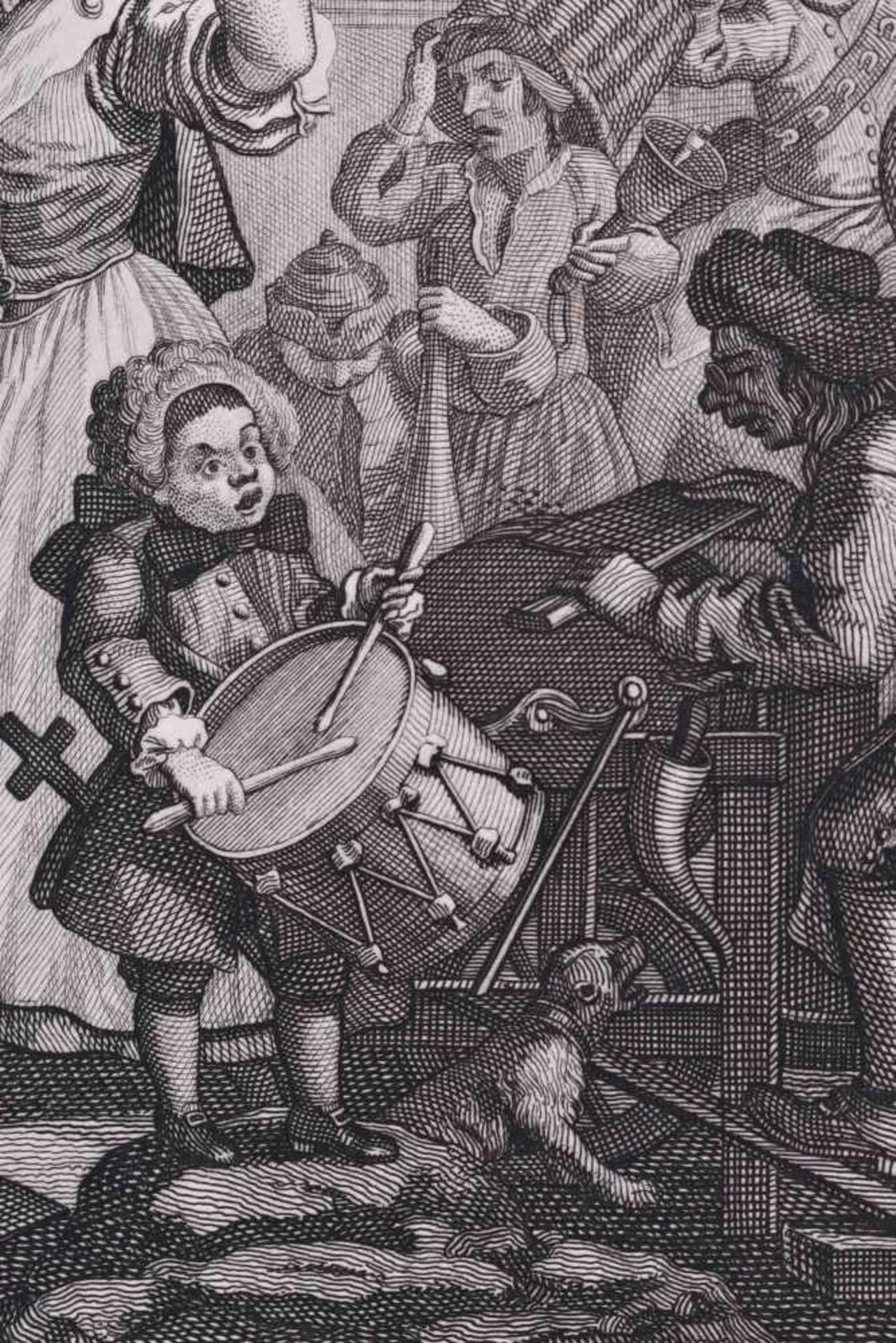 William HOGARTH (1697-1764)"The Enraged Musician"Grafik-Kupferstich, 19,5 cm x 26,5 cm,unten - Bild 2 aus 4