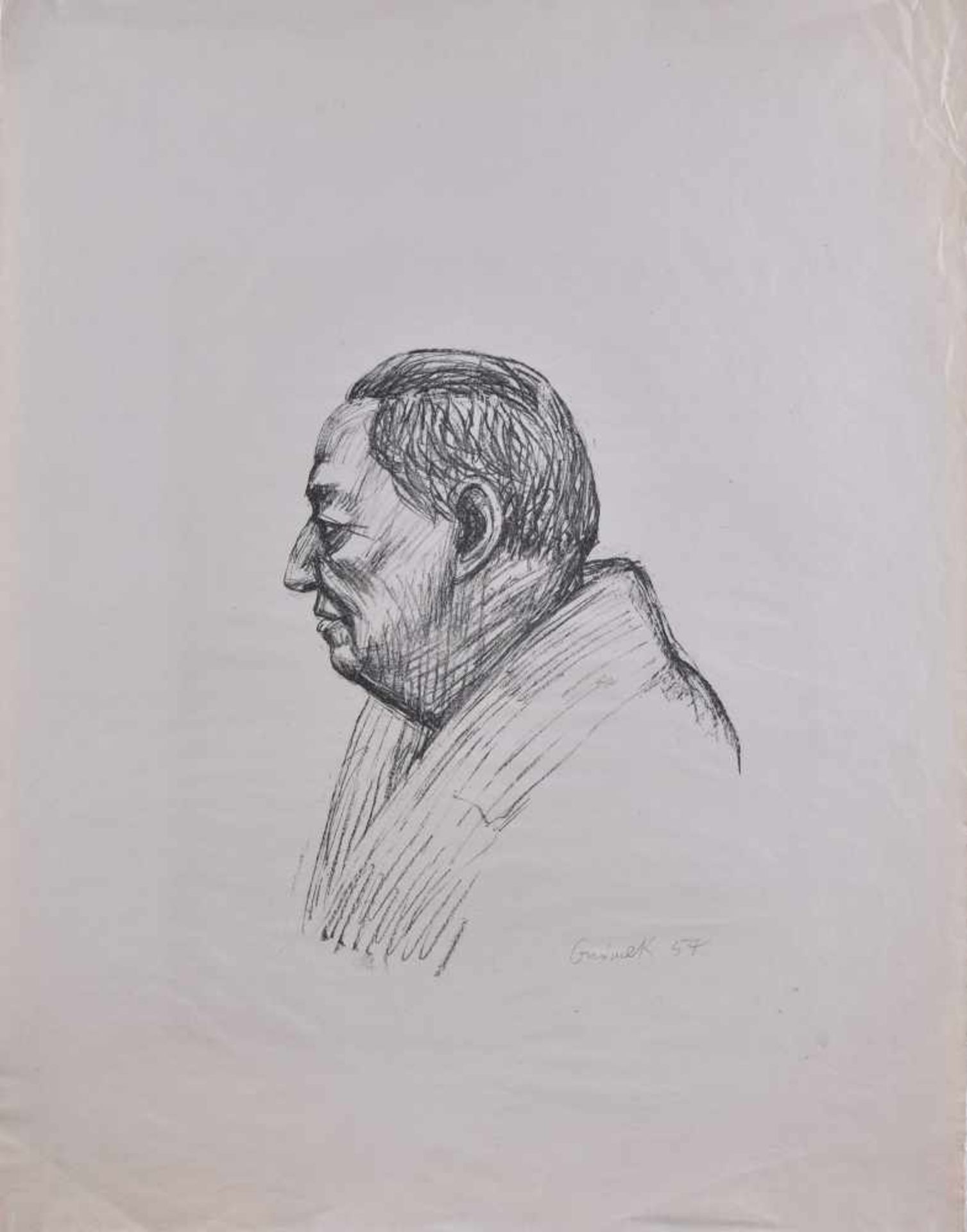 Waldemar GRZIMEK (1918-1984)"Diego Rivera" (1957)Grafik-Lithographie auf Bütten, Blattgröße 62 cm - Bild 2 aus 5