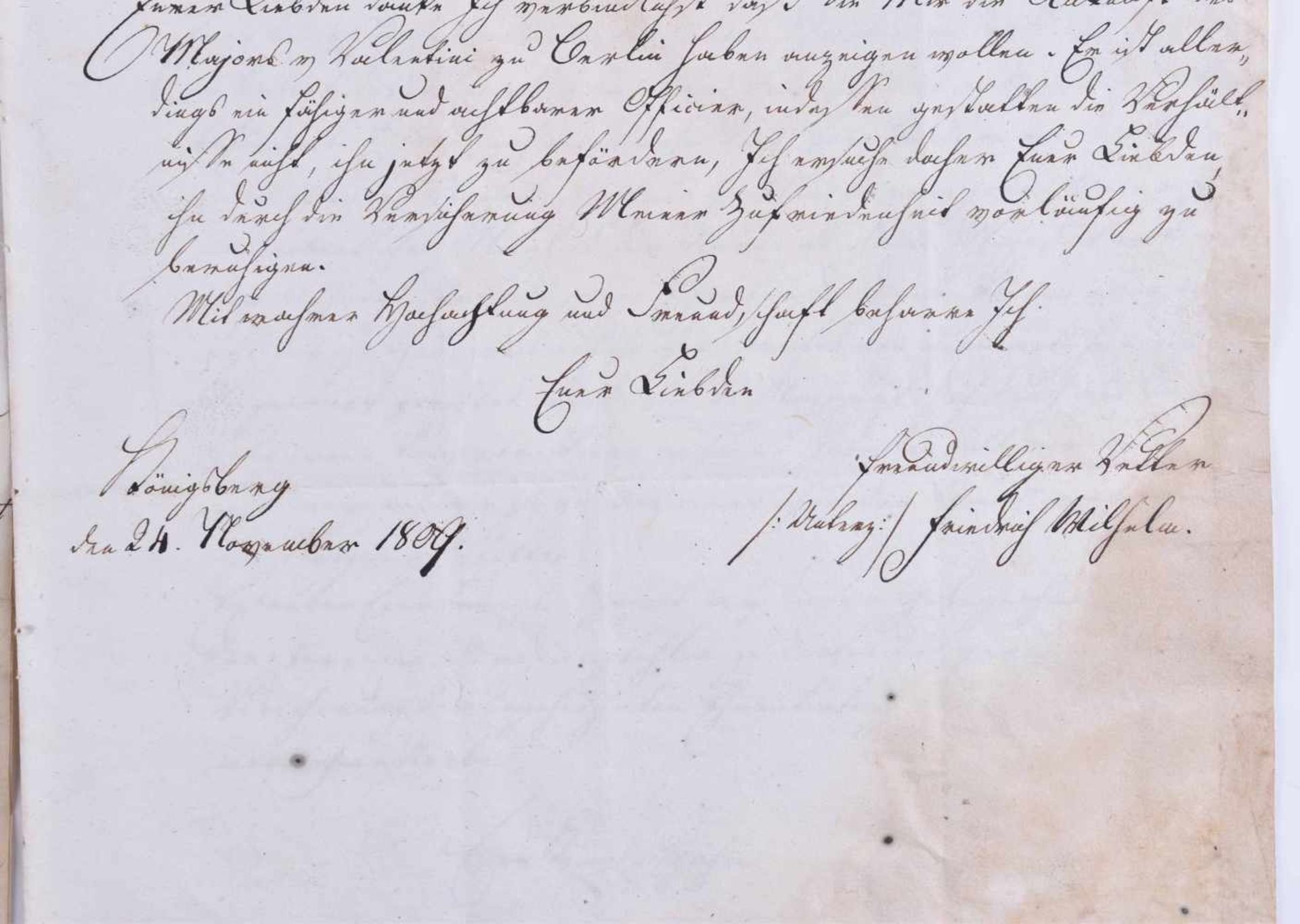 Konvolut Schreiben und Dokumente 1807-18135 Schreiben an Oberst- und Oberst- Lieutenant Georg - Bild 3 aus 3