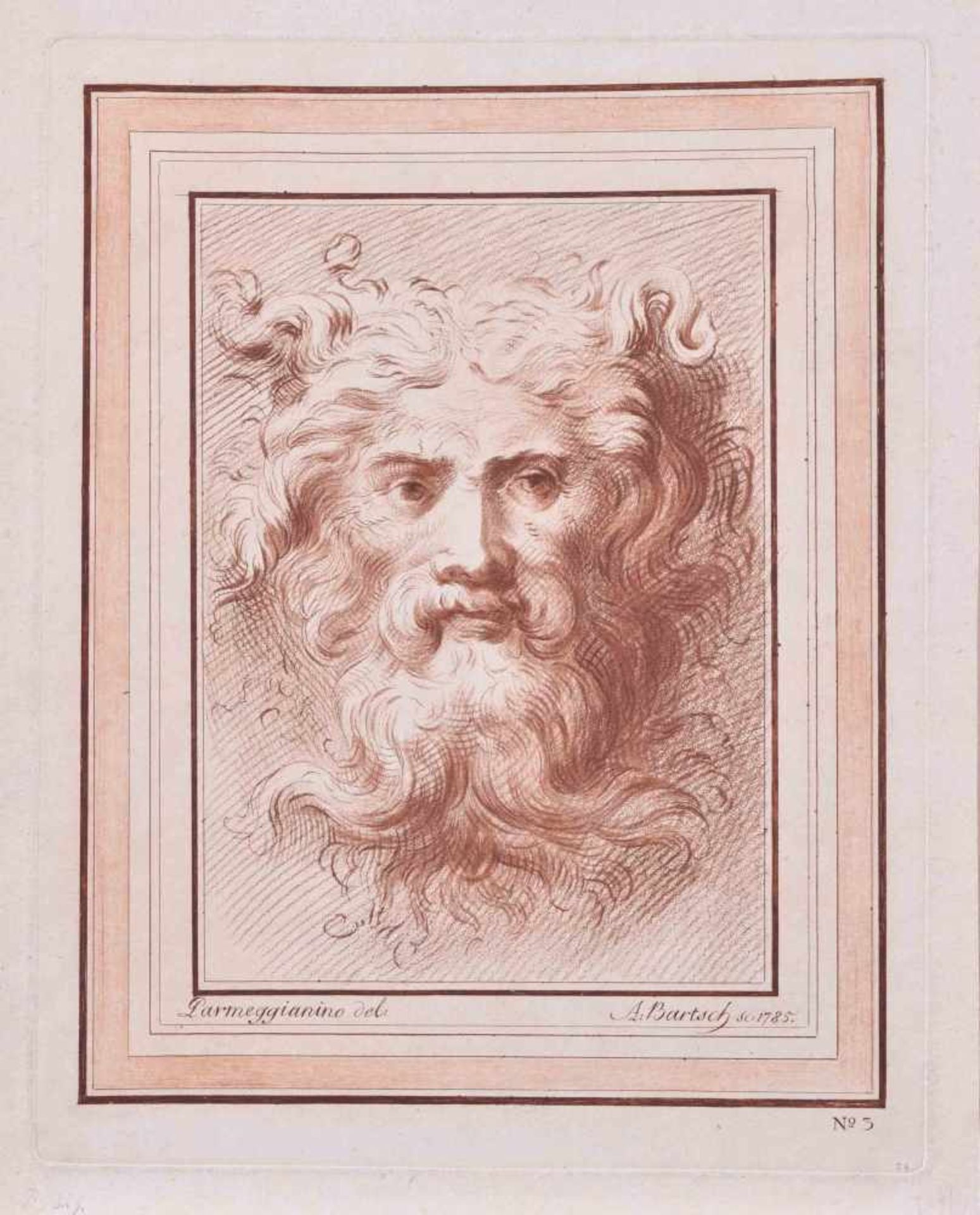 Adam VON BARTSCH (1757-1821)"Parmigianino"Grafik-Radierung, Blattgröße: 28,5 cm x 22,7 cm,links