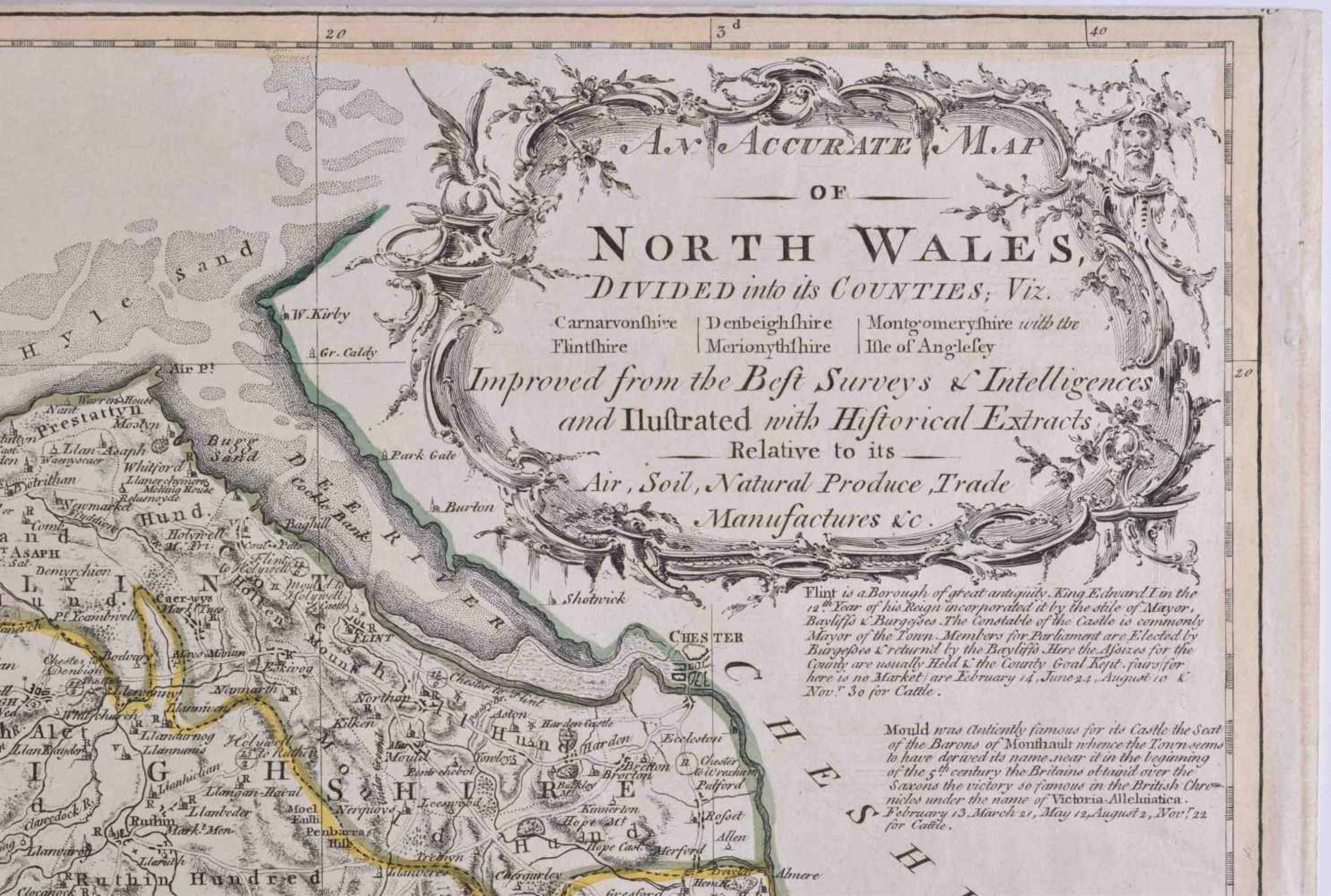 Robert SAYER (act.1750-1780), T.Bowles & John Tinney"North Wales"Grafik-altcolorierter - Bild 2 aus 4