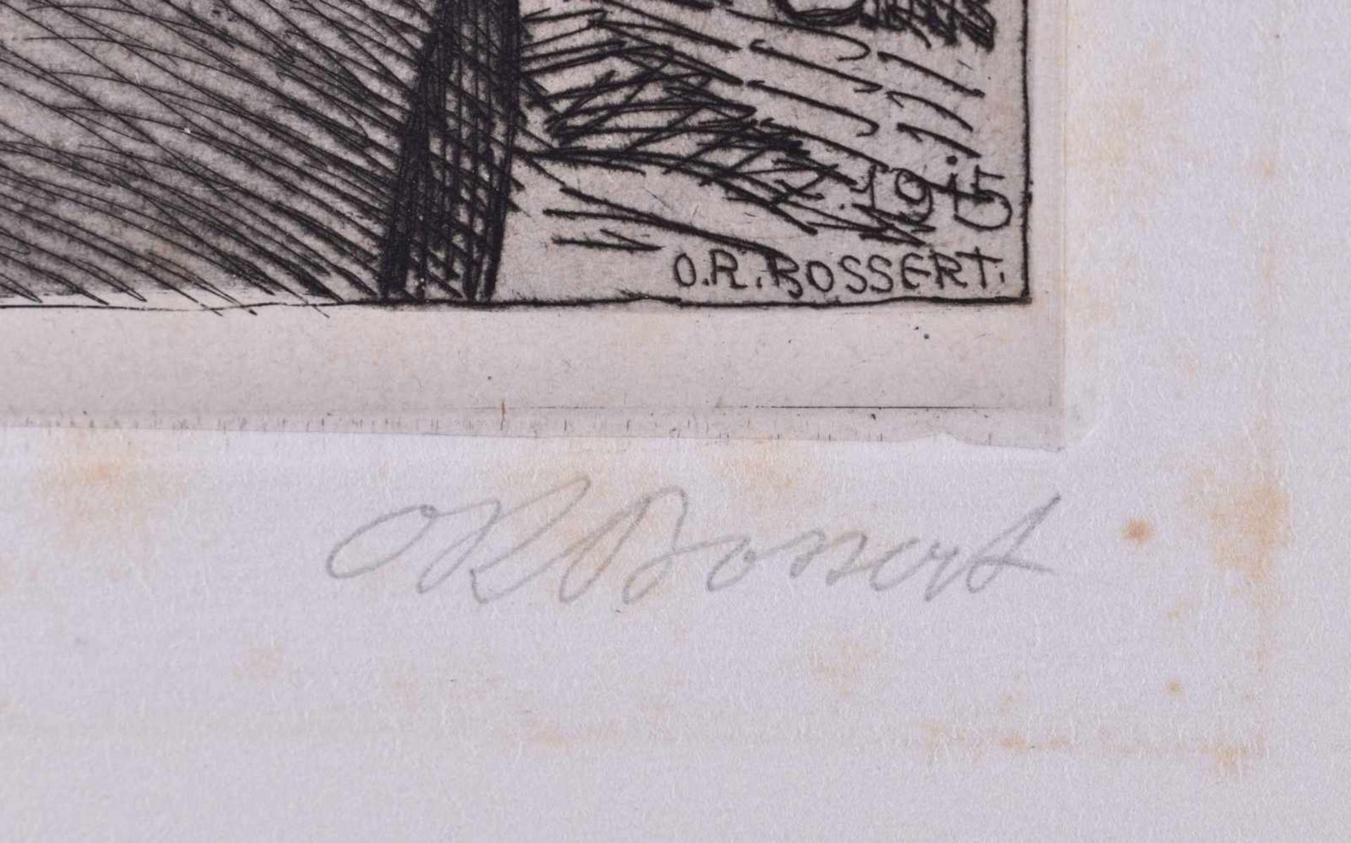 Otto Richard BOSSERT (1874-1919)"Ohne Titel"3 Grafiken, Radierungen, 19,5 cm x 14,7 cm, 27,5 cm x - Bild 5 aus 7
