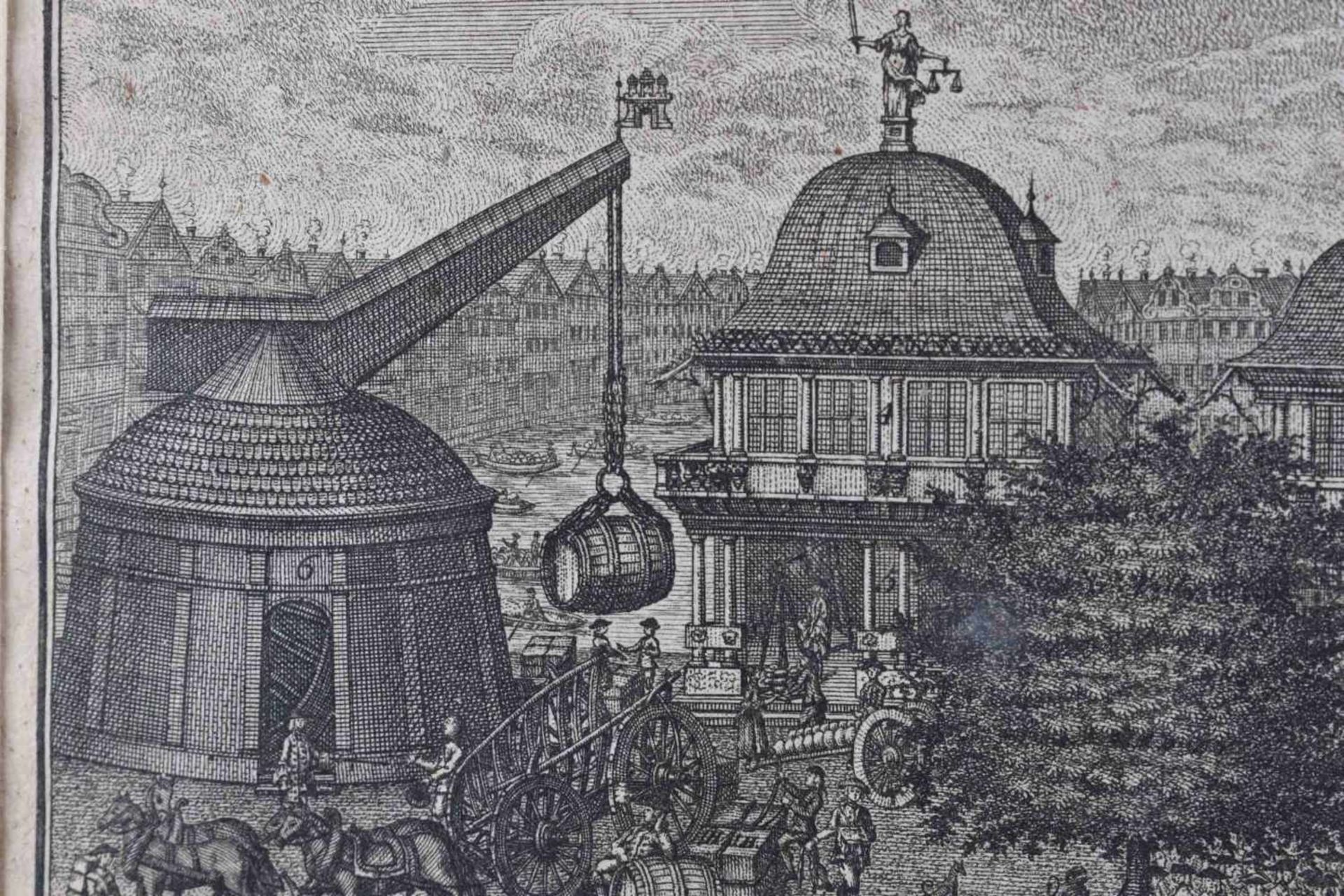 Johann C. Gottfried FRITZSCH (c.1720-1802)"Das Rathaus, das Niedergericht, die Börse......" (ca. - Bild 4 aus 5