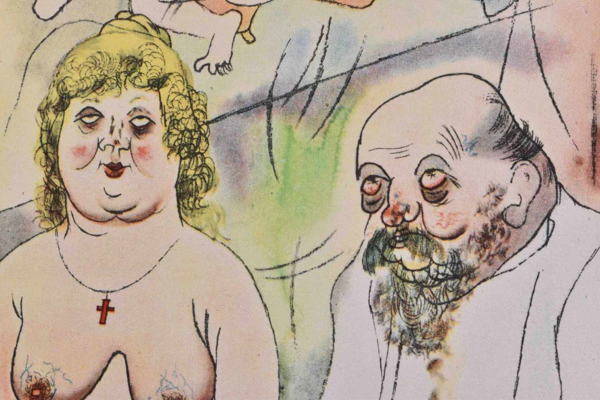 George GROSZ (1893-1959)"Pappi und Mammi aus der Mappe Ecco Homo, Ausgabe B II"Grafik- - Bild 3 aus 3