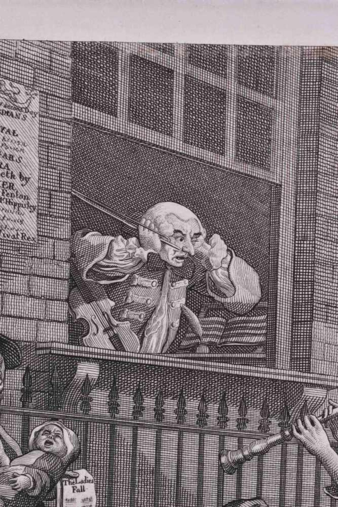 William HOGARTH (1697-1764)"The Enraged Musician"Grafik-Kupferstich, 19,5 cm x 26,5 cm,unten - Bild 3 aus 4