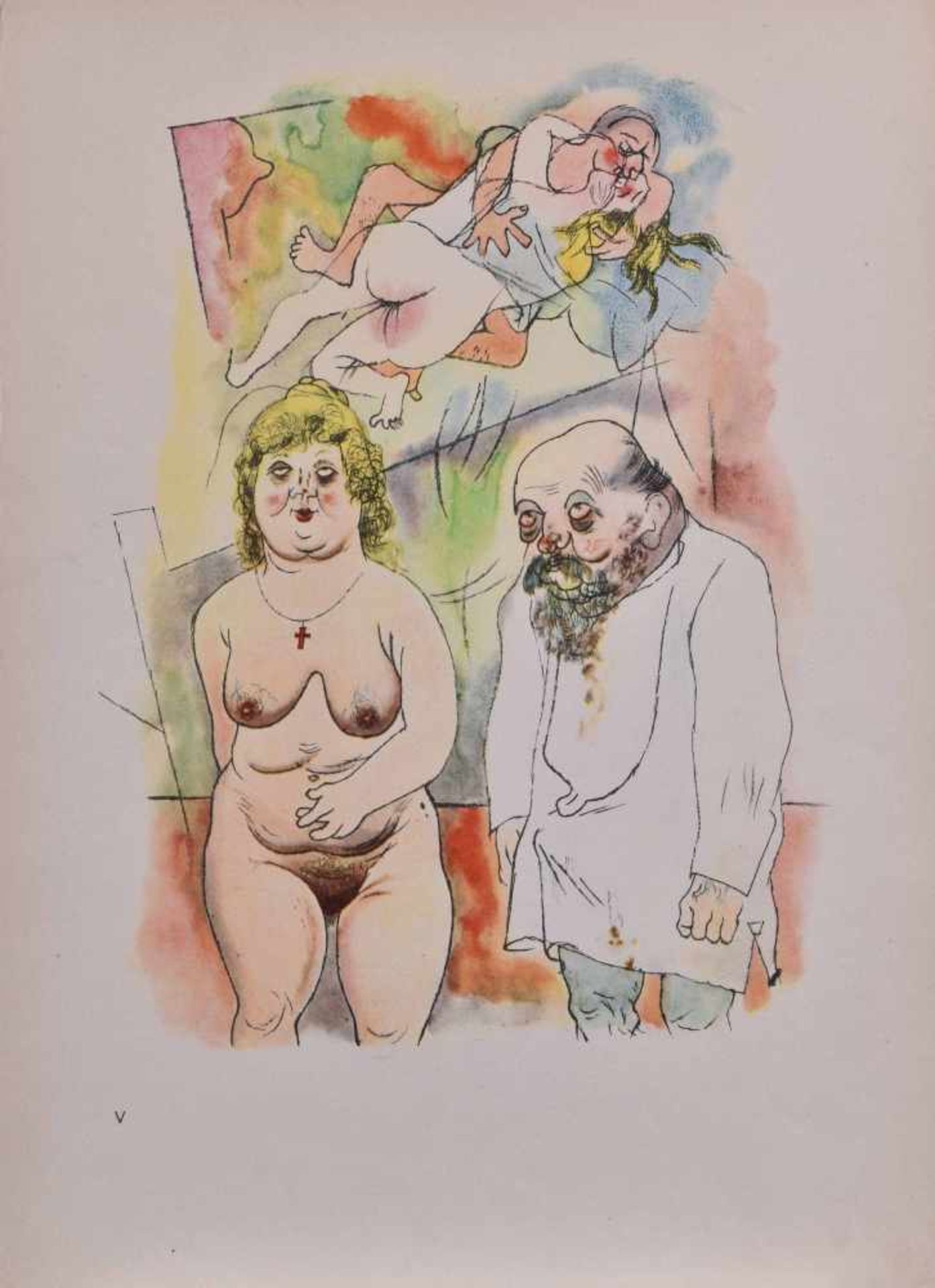 George GROSZ (1893-1959)"Pappi und Mammi aus der Mappe Ecco Homo, Ausgabe B II"Grafik-