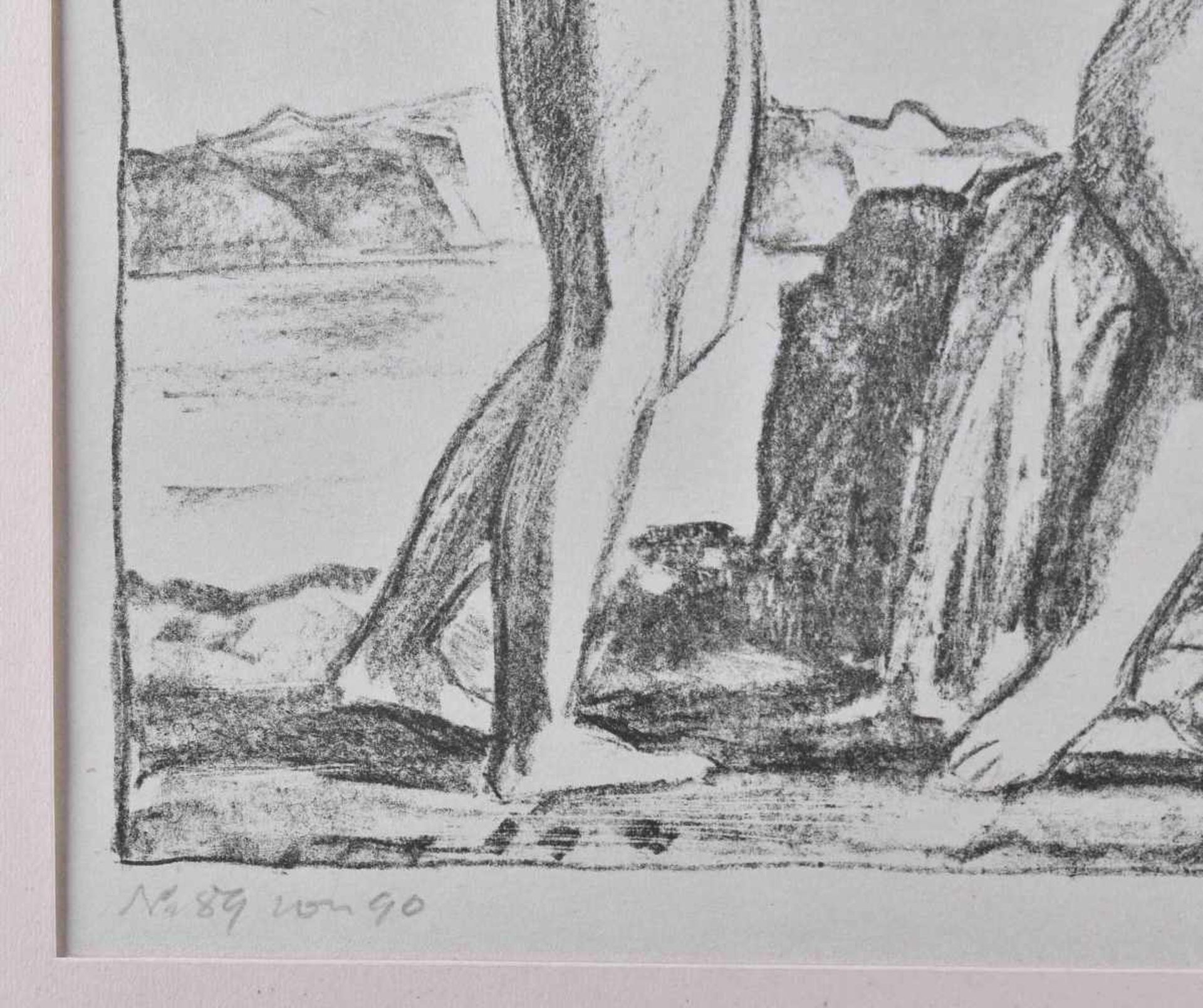 Emil Rudolf WEISS (1875-1942)"Frauen am Meere badend"Grafik-Lithografie, Blattgröße: 43,5 cm x 51 - Bild 5 aus 7