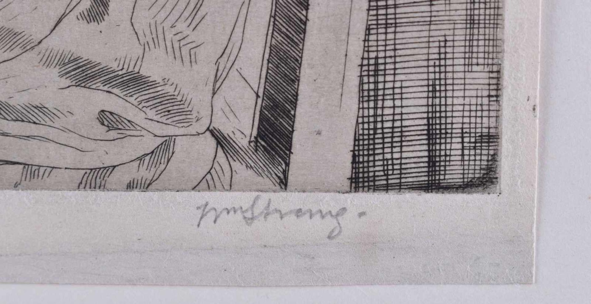 William STRANG (1859-1921)"Ohne Titel"Grafik-Radierung, 17,6 cm x 15,2 cm,links unten in der - Bild 5 aus 6