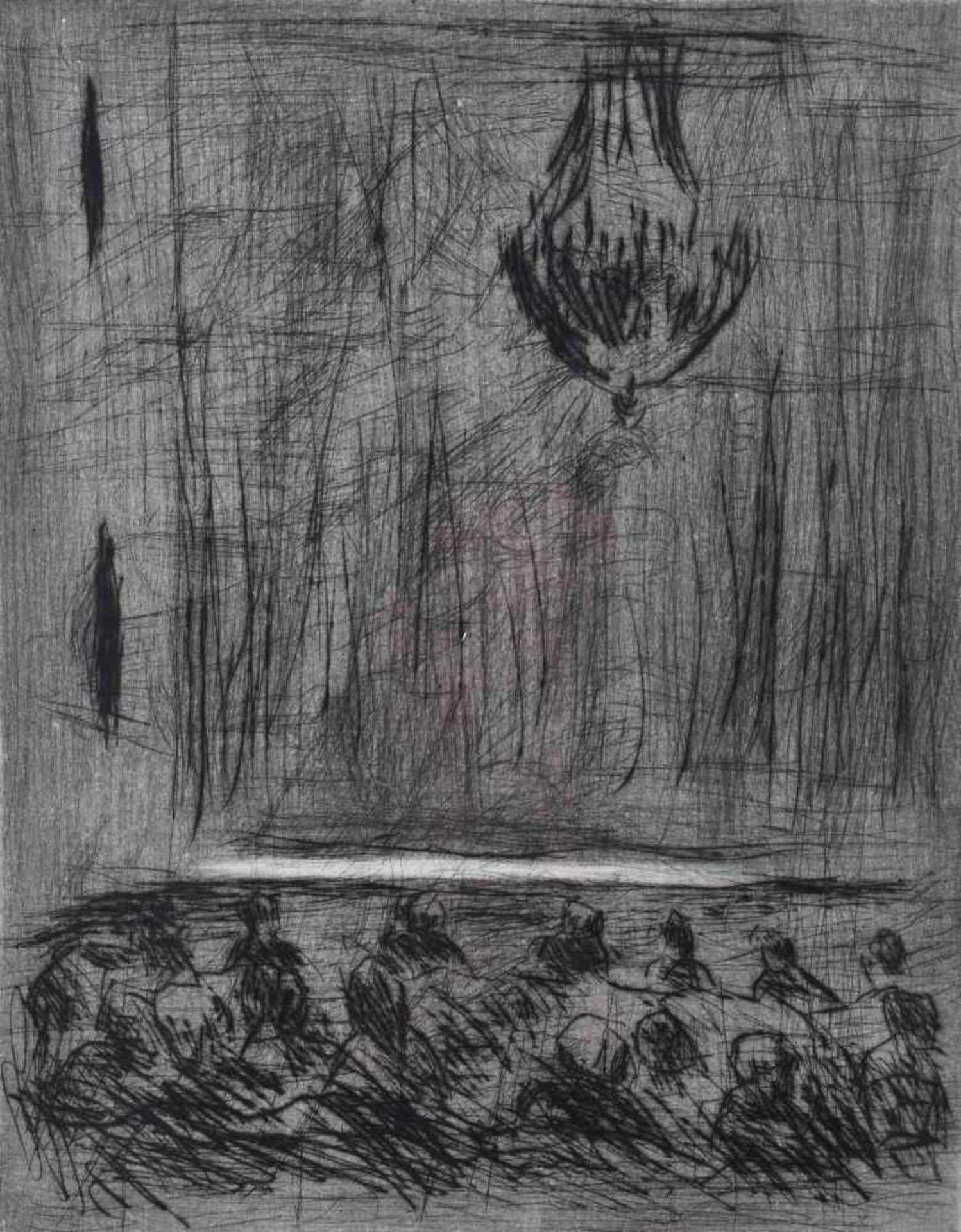 Arno MOHR (1910-2001)"In der Oper" (ca. 1983)Grafik-Kaltnadelradierung auf Bütten, Blattgröße 39 - Bild 2 aus 4