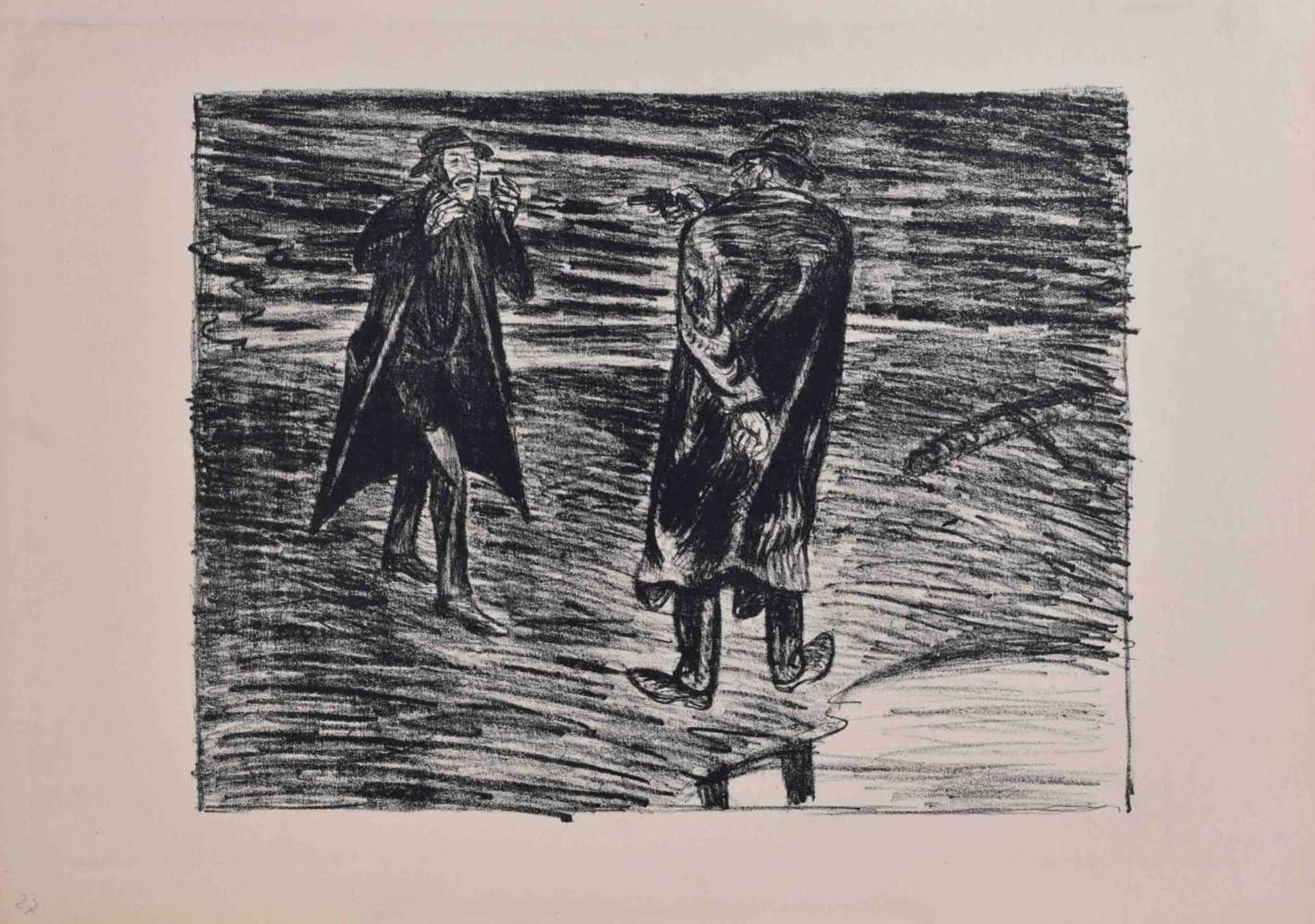 Ernst BARLACH (1870-1938)"Der Mord"Grafik-Lithographie, Maße 34 cm x 49 cm,2 % Bildkunst/ - Bild 2 aus 4