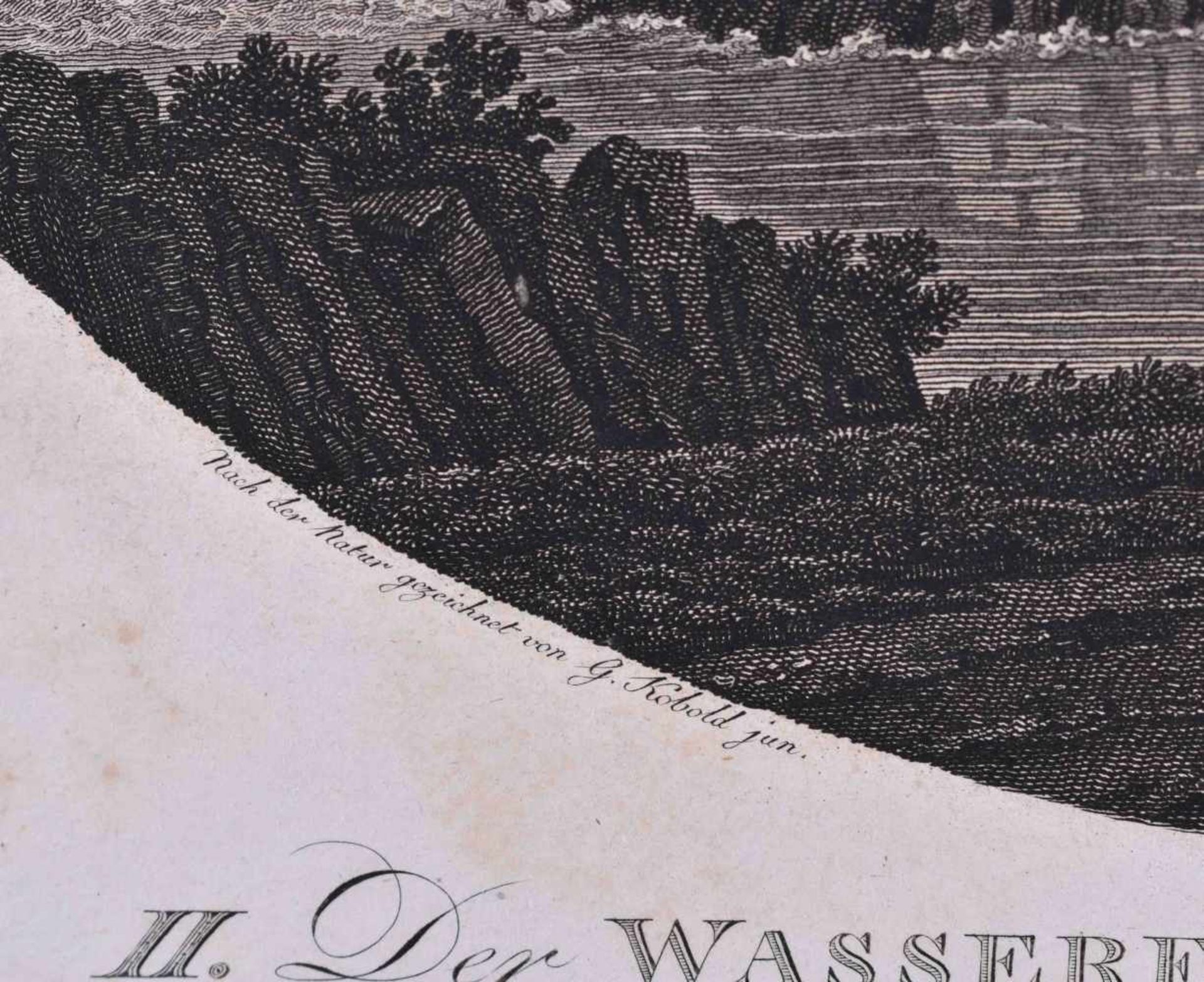 Friedrich SCHROEDER (1768-1839)"5 Ansichten um Schloss Wilhelmshöhe bei Kassel"5 Grafiken- - Bild 7 aus 7