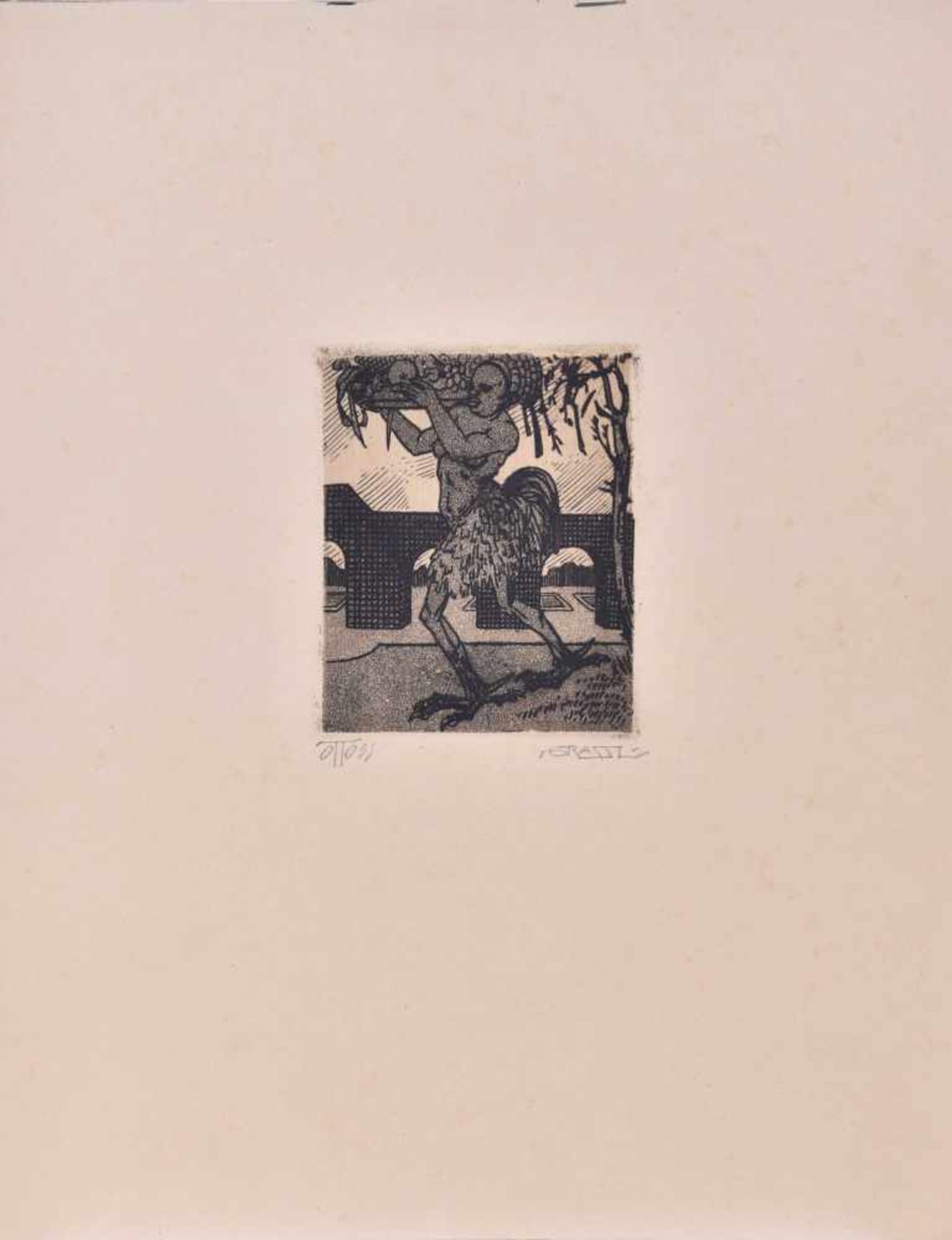 Otto GRASSL (1891-1976)"Ohne Titel"Grafik-2 Radierungen, Bildgröße 9 cm x 8 cm und 10 cm x 10 cm, - Bild 4 aus 4