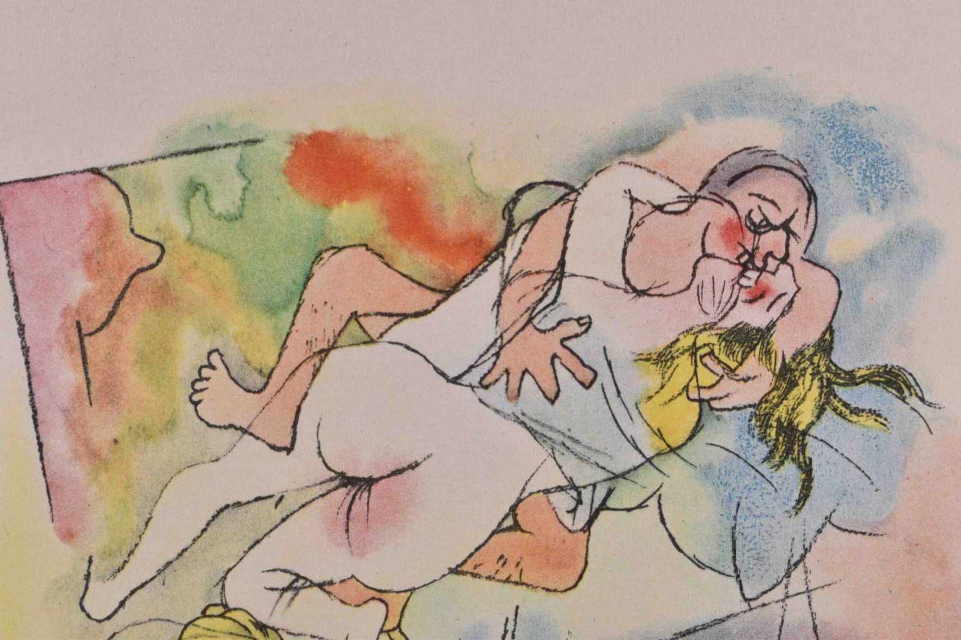 George GROSZ (1893-1959)"Pappi und Mammi aus der Mappe Ecco Homo, Ausgabe B II"Grafik- - Bild 2 aus 3