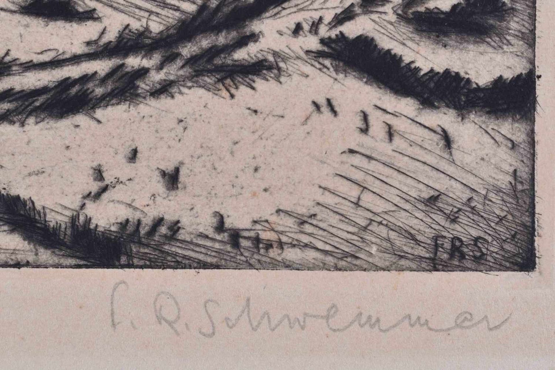 Friedrich Rudolf SCHWEMMER (XX)"Ohne Titel"Grafik-Radierung, 18 cm x 23 cm,links unten ungedeutet - Bild 6 aus 6