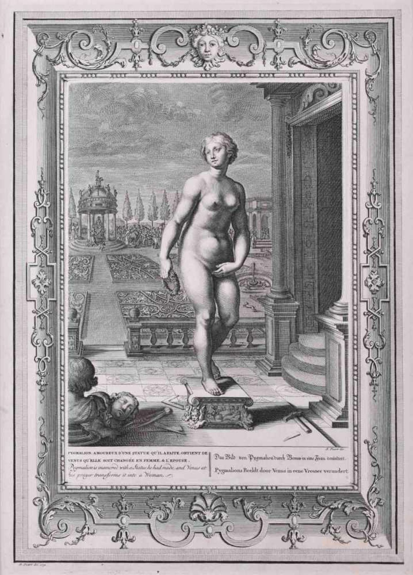 Bernard PICART (1673-1733)"Venus"Grafik-Kupferstich, Sichtmaß:36 cm x 25 cm,rechts unten in der