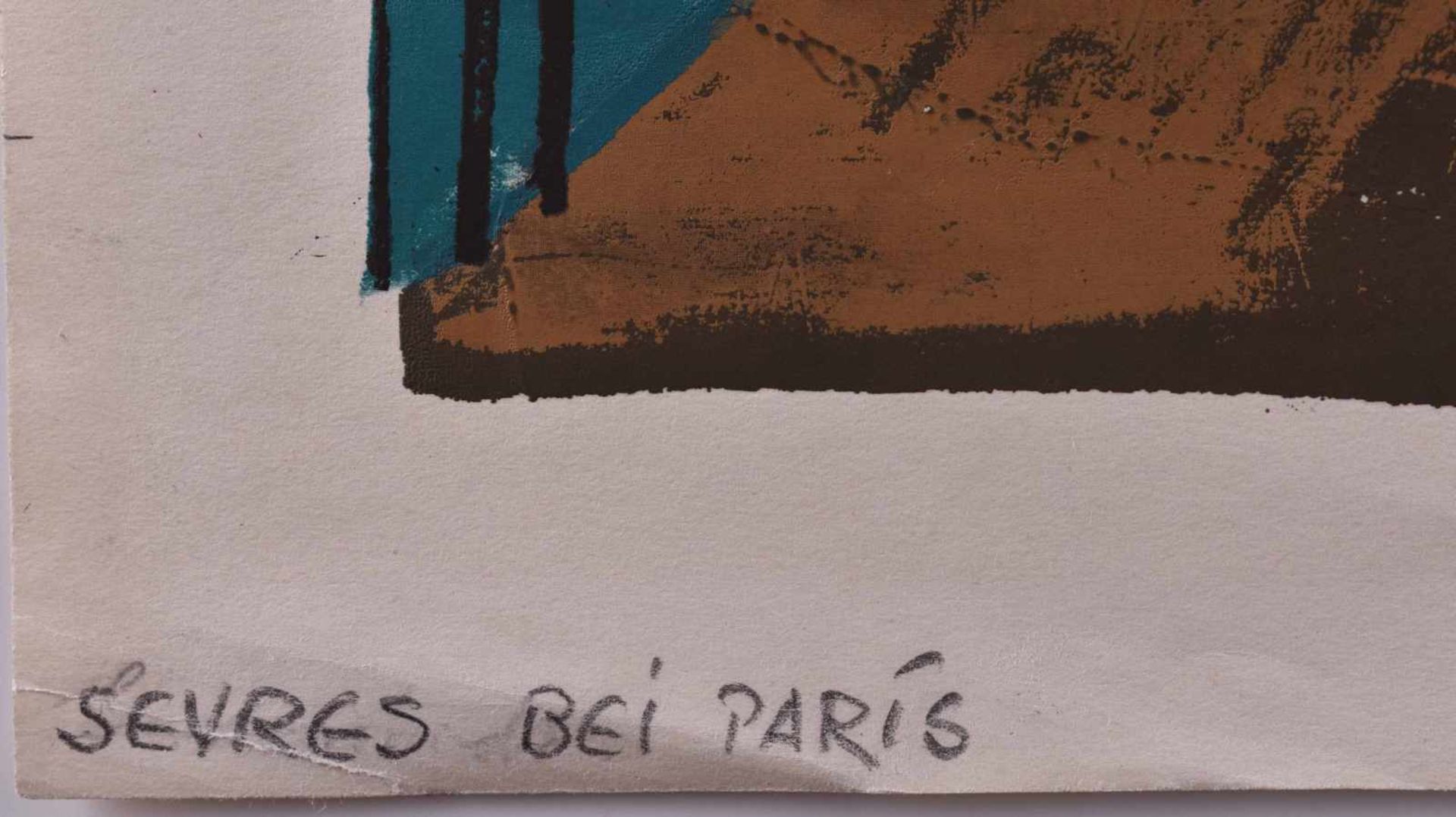 Gottfried RICHTER (1904-1968)"Sevres bei Paris" Grafik - Siebdruck übermalt, Maße 45 cm x 56 cmunten - Bild 6 aus 7