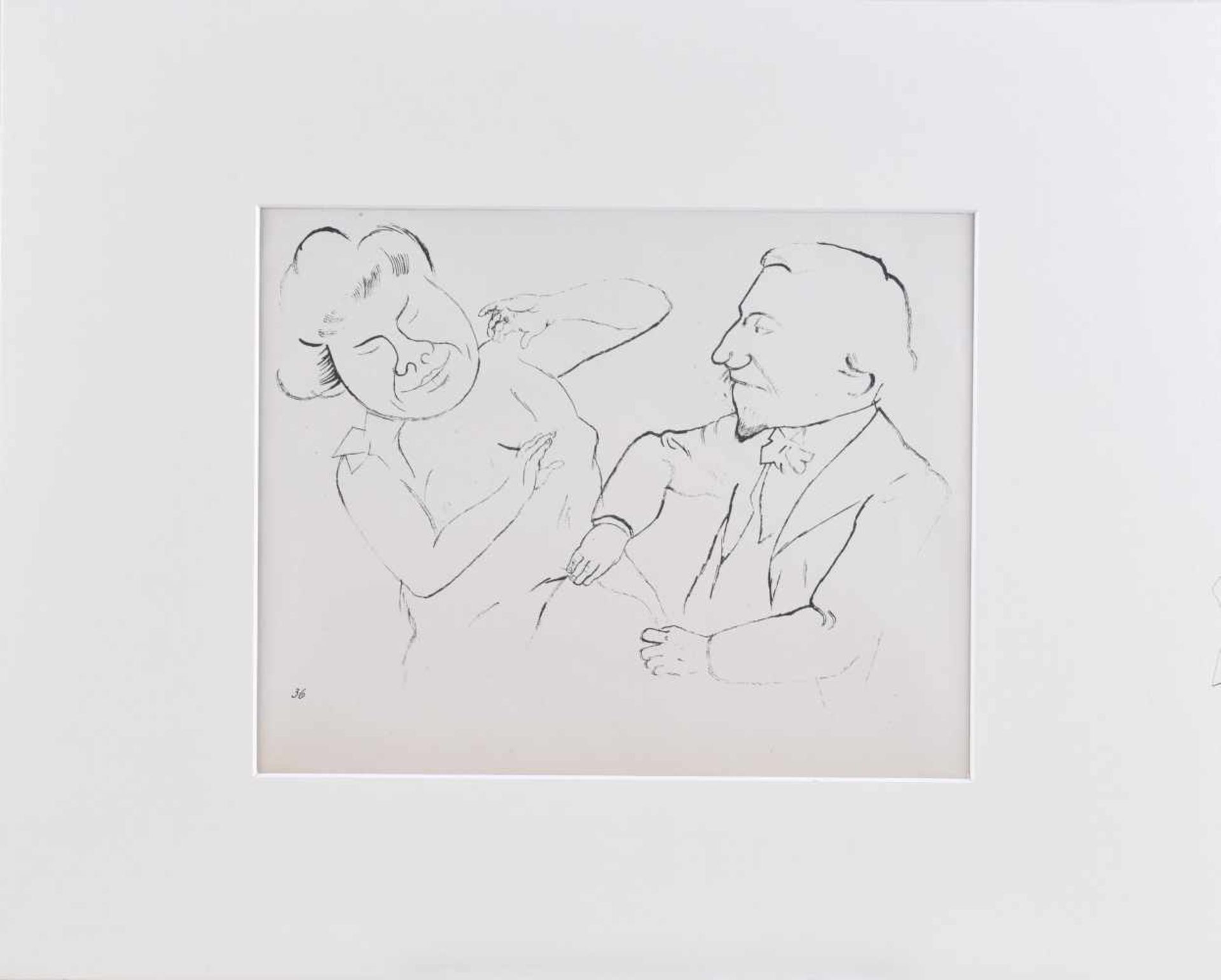 George GROSZ (1893-1959)"Plauderstunde"Grafik-Lithographie, Maße 35 cm x 25,5 cm,aus ecce Homo - Bild 2 aus 4