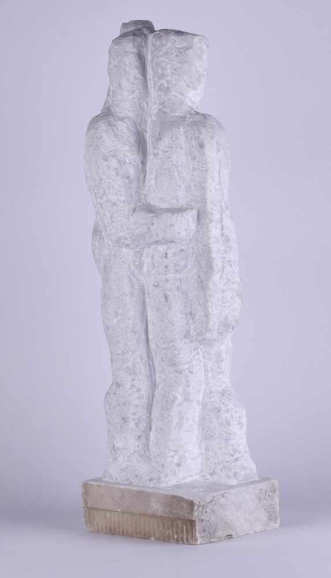 Werner STÖTZER (1931-2010)"Standing couple"sculpture - Carara Marble, 64 cm x 15 cm x 19 cm, - Image 2 of 5