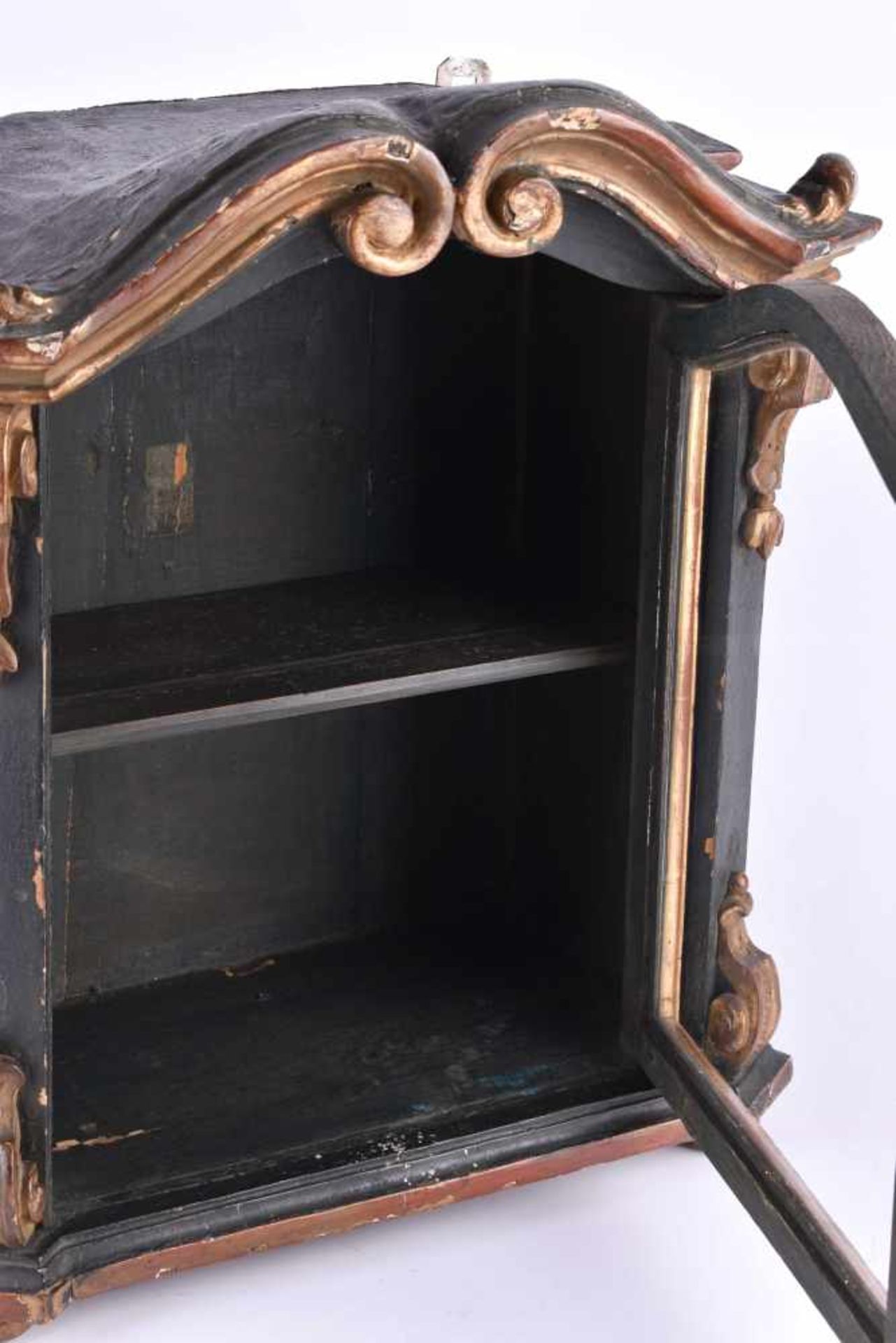 Baroque apothecary cabinetwood with original version, glazed door, 45 cm x 41 cm x 19 cmBarock - Bild 5 aus 6