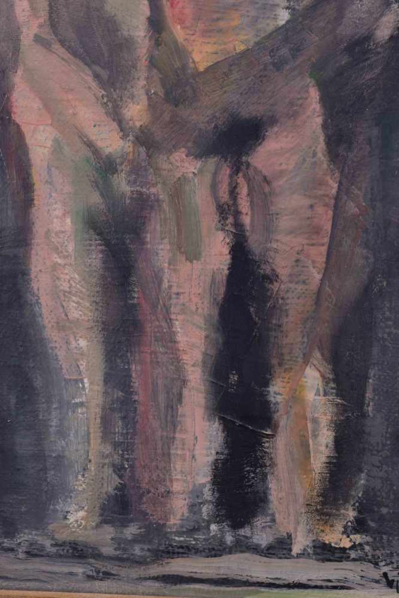 Hans VENT (1934-2018)"Paar"painting oil / canvas, 29.5 cm x 24 cm, with frame, 43.5 cm x 27.5 cm, - Image 3 of 6