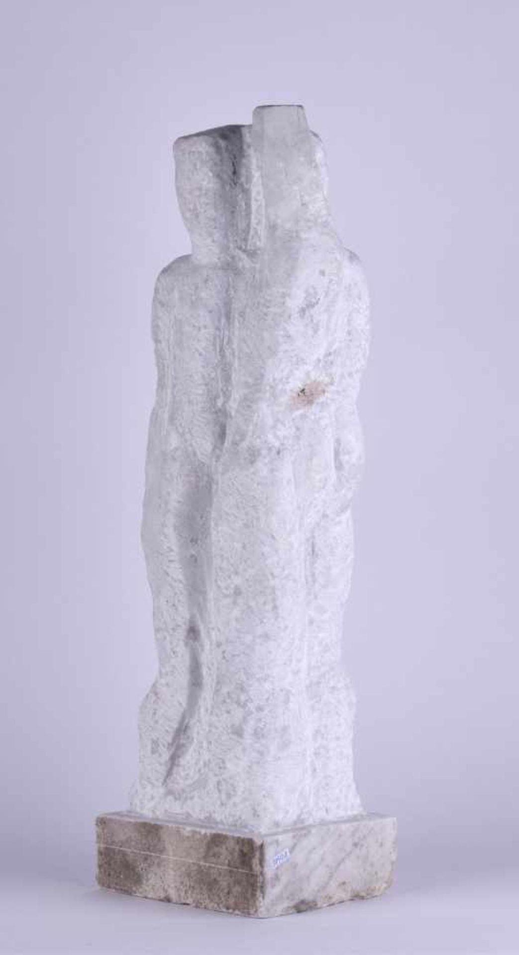 Werner STÖTZER (1931-2010)"Standing couple"sculpture - Carara Marble, 64 cm x 15 cm x 19 cm, - Image 3 of 5